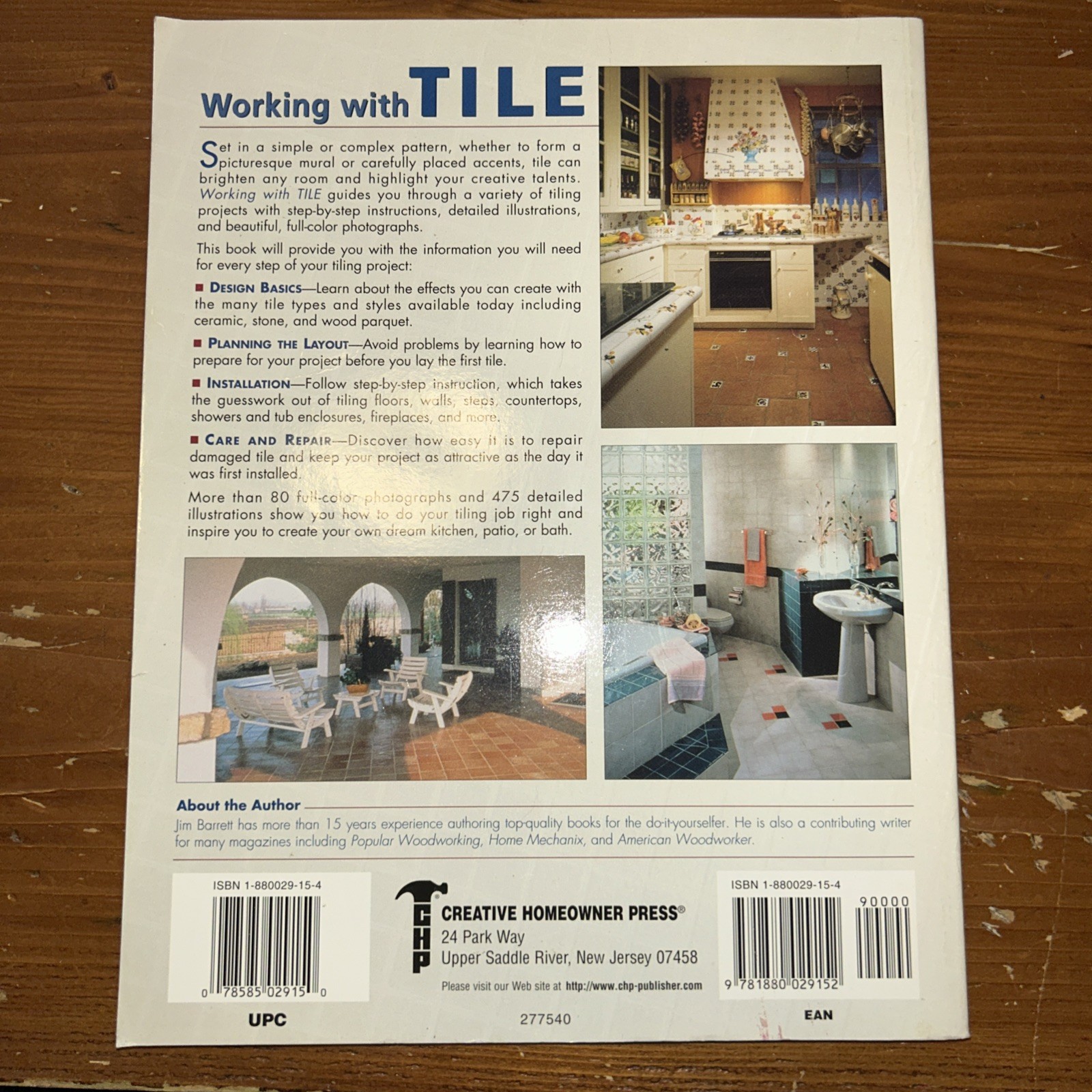 Creative Homeowner Press Working With Tile: Select, Install, Maintain, Repair K8