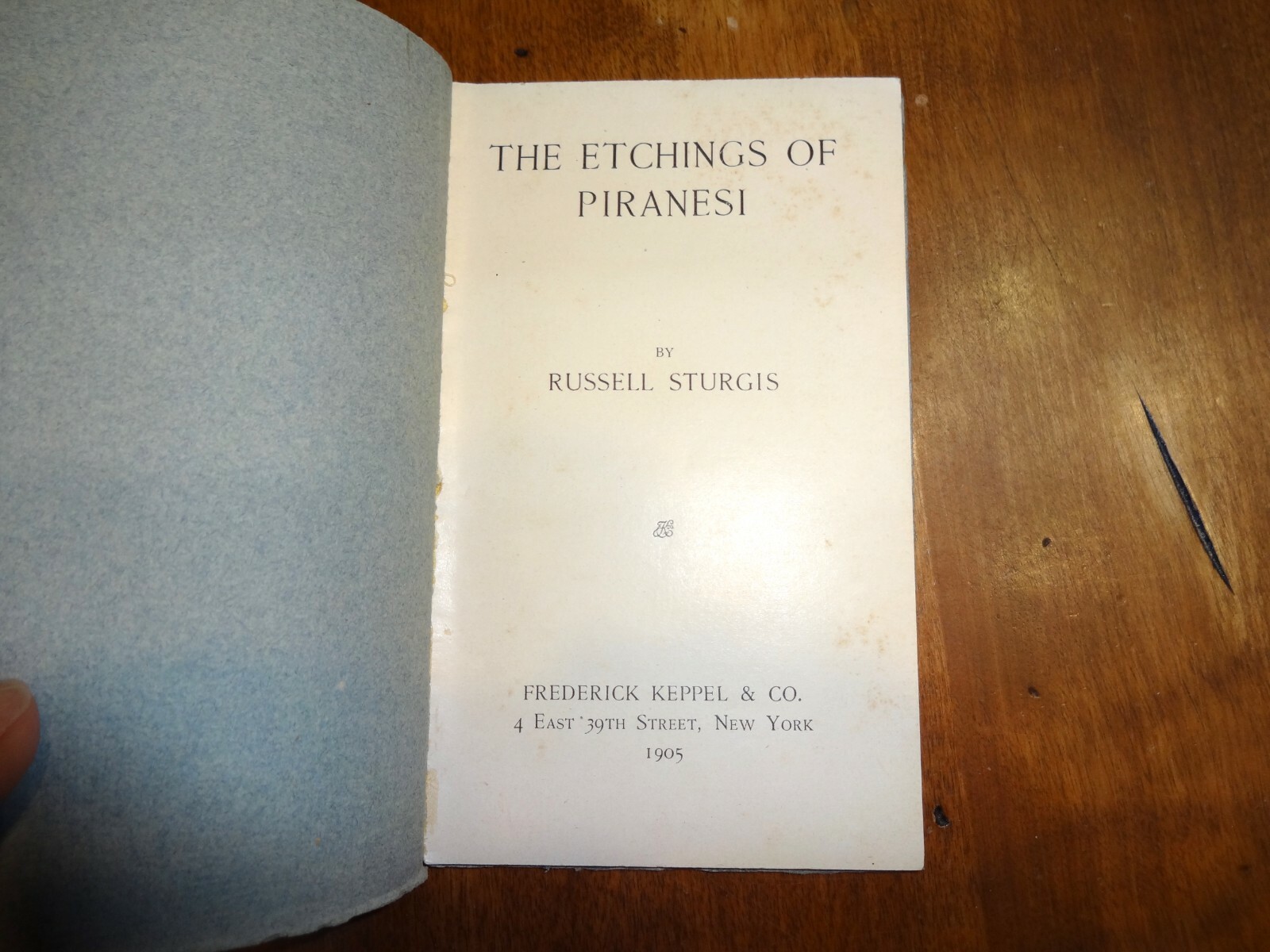 1905 The Etchings Of Piranesi Russell Sturgis Frederick Keppel & Co NY Mini Book