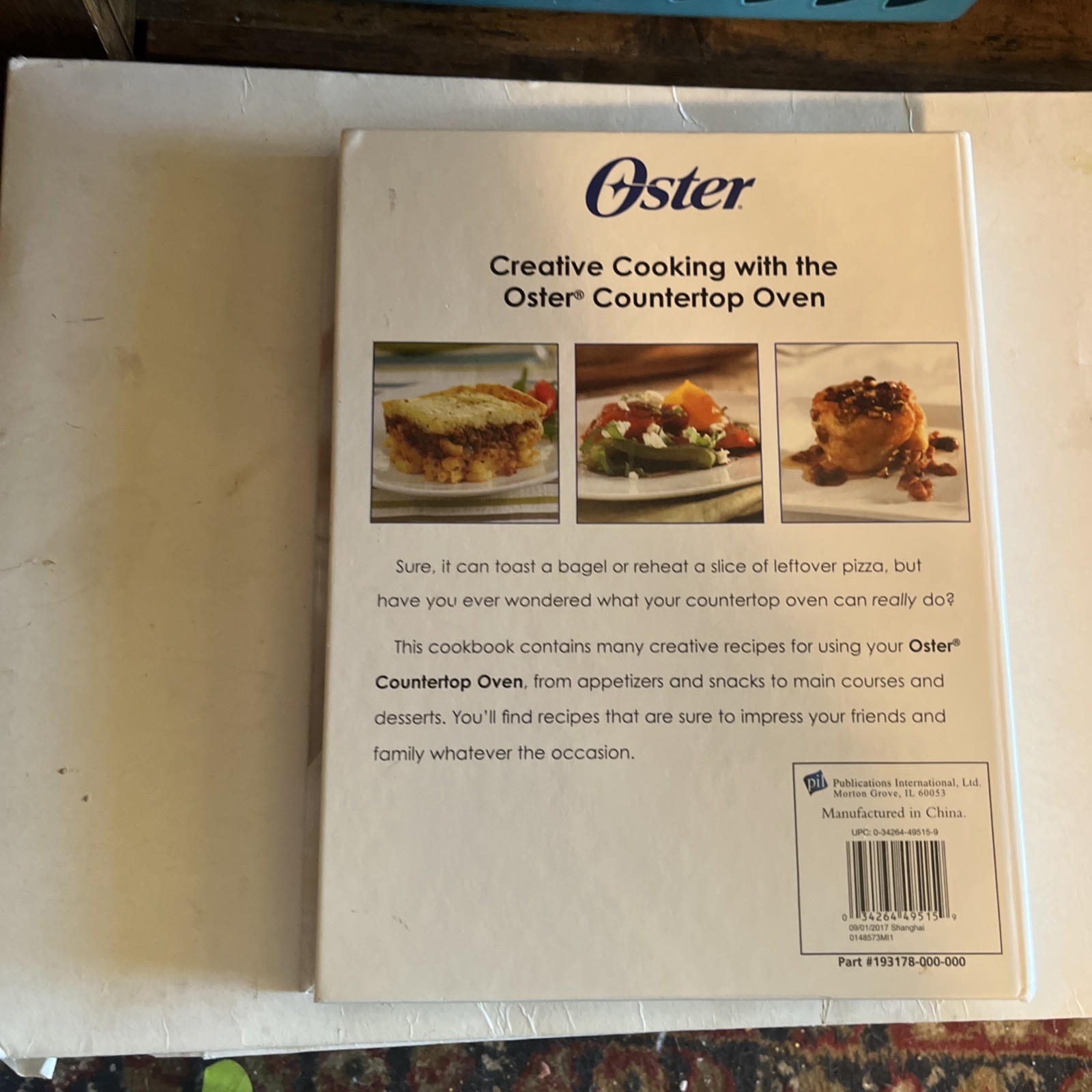 OSTER CREATIVE COUNTERTOP OVEN COOKING COOKBOOK 2017,HC Ring/Wire Bound W/Manual