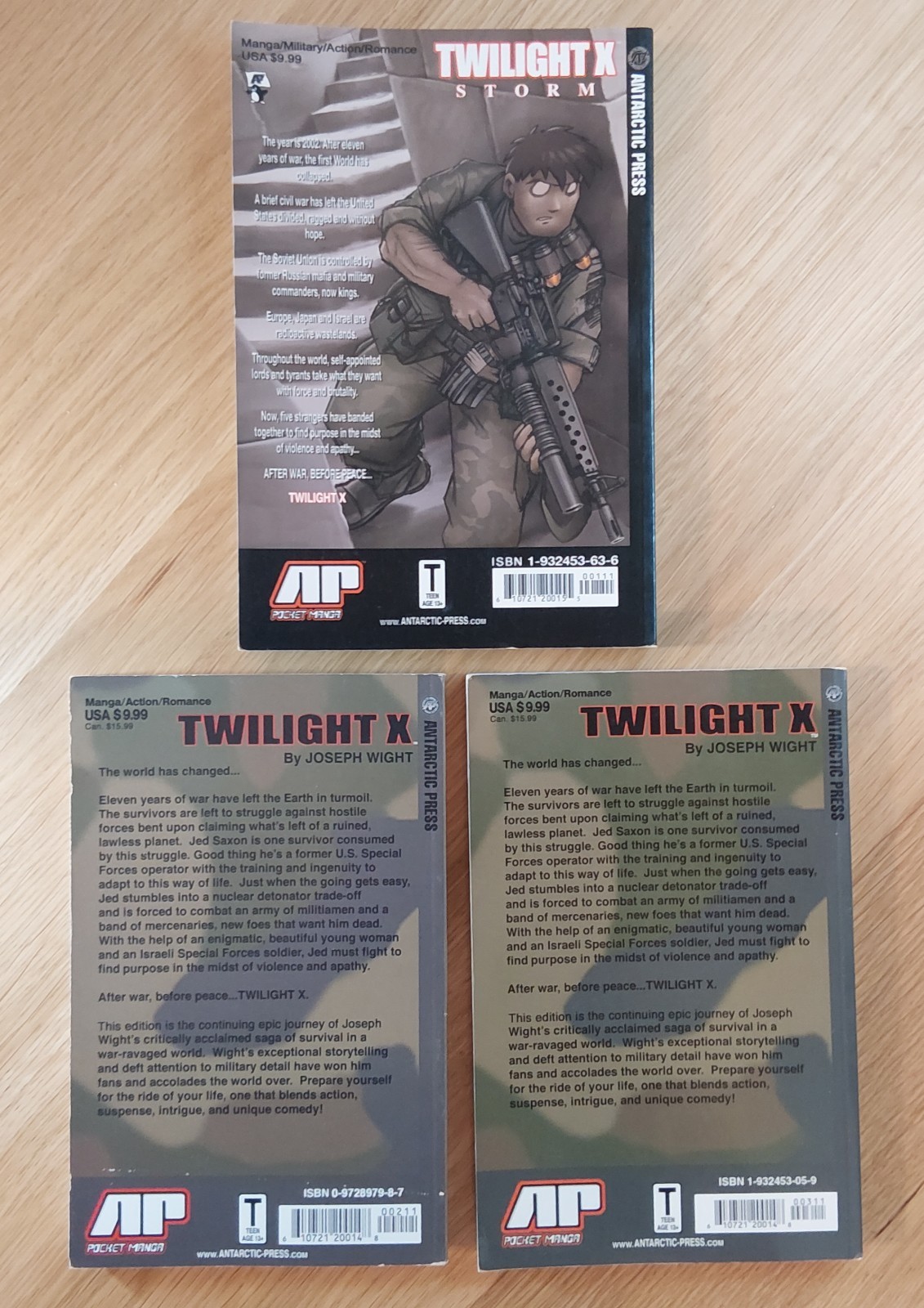 Twilight X Manga Volume TPB/PM-2-TX-1 & 2 Storm Wight Antarctic Press OOP Rare 3