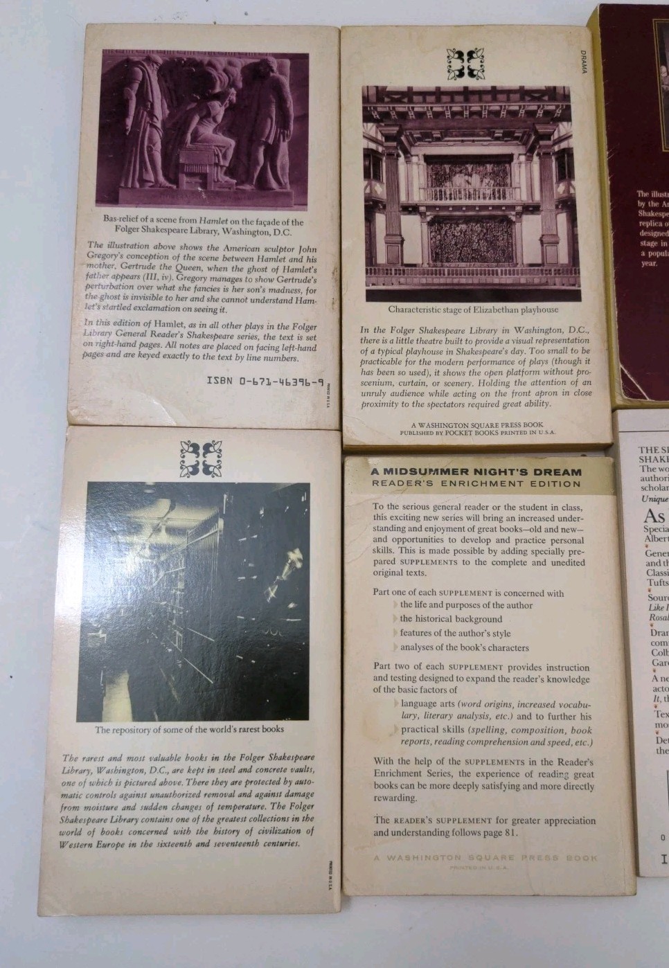 Lot of 8 Folger Library General Reader’s/Signet Classics SHAKESPEARE Books