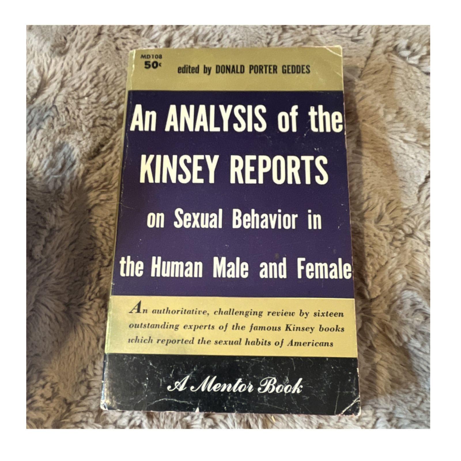 New American Library A Mentor Book An Analysis of the Kinsey Reports by Geddes,…