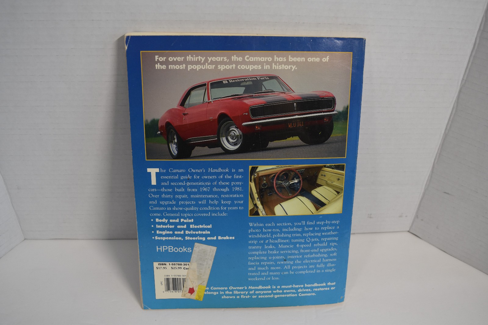 CAMARO Owner’s Handbook Maintenance, Restoration & Repair 1967-1981 Ron Sessions
