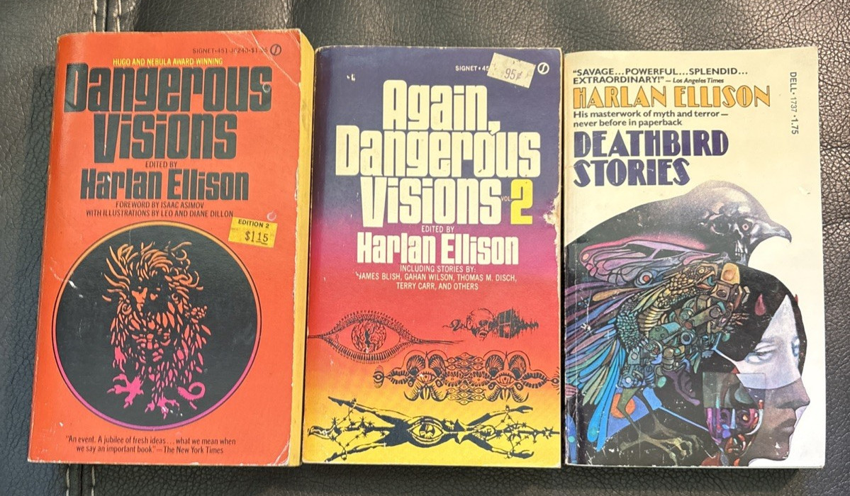 Harlan Ellison Lot Of 3 PB Books Deathbird, Dangerous Visions 1 & 2