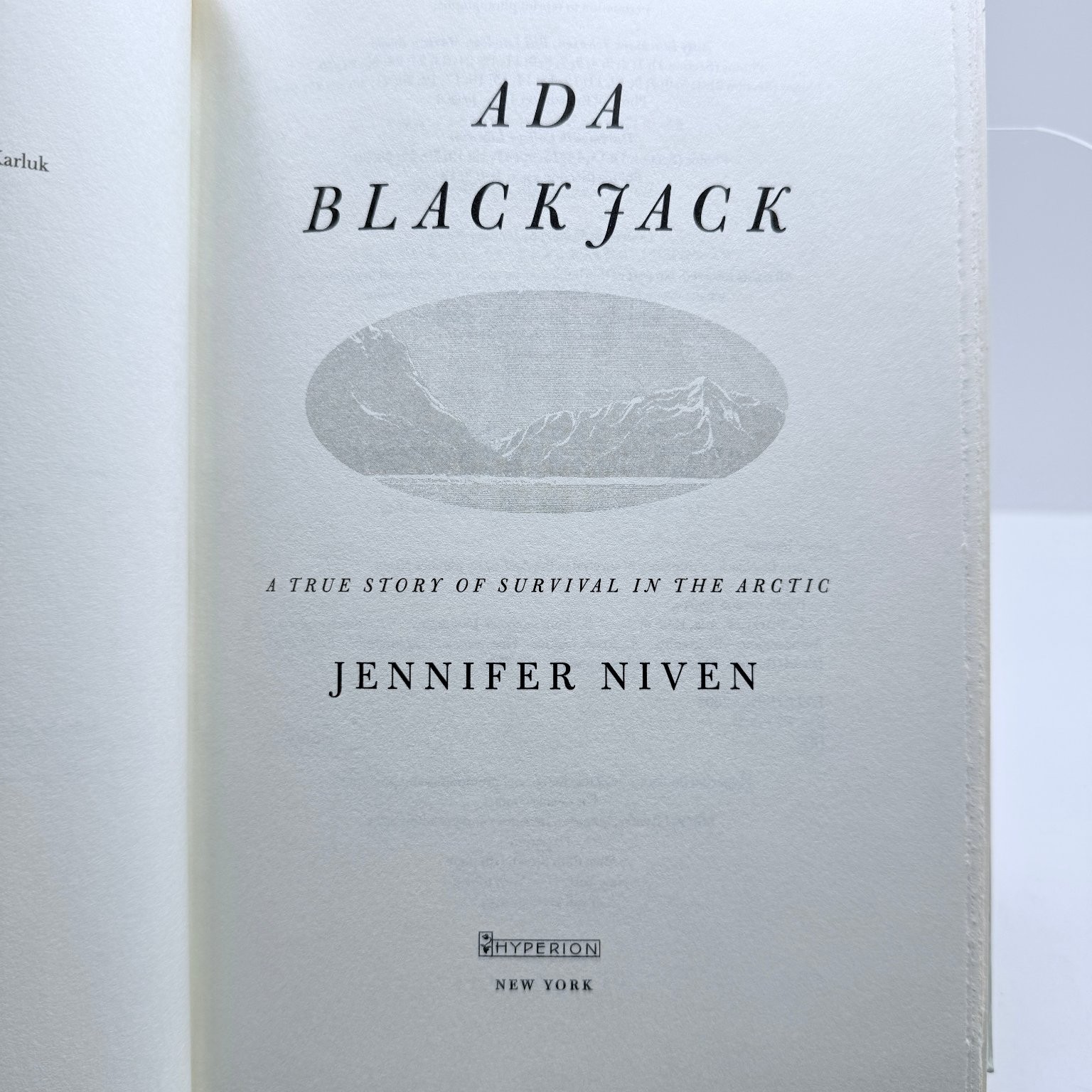 Ada Blackjack Jennifer Niven 2003 First Edition Arctic Survival Hyperion