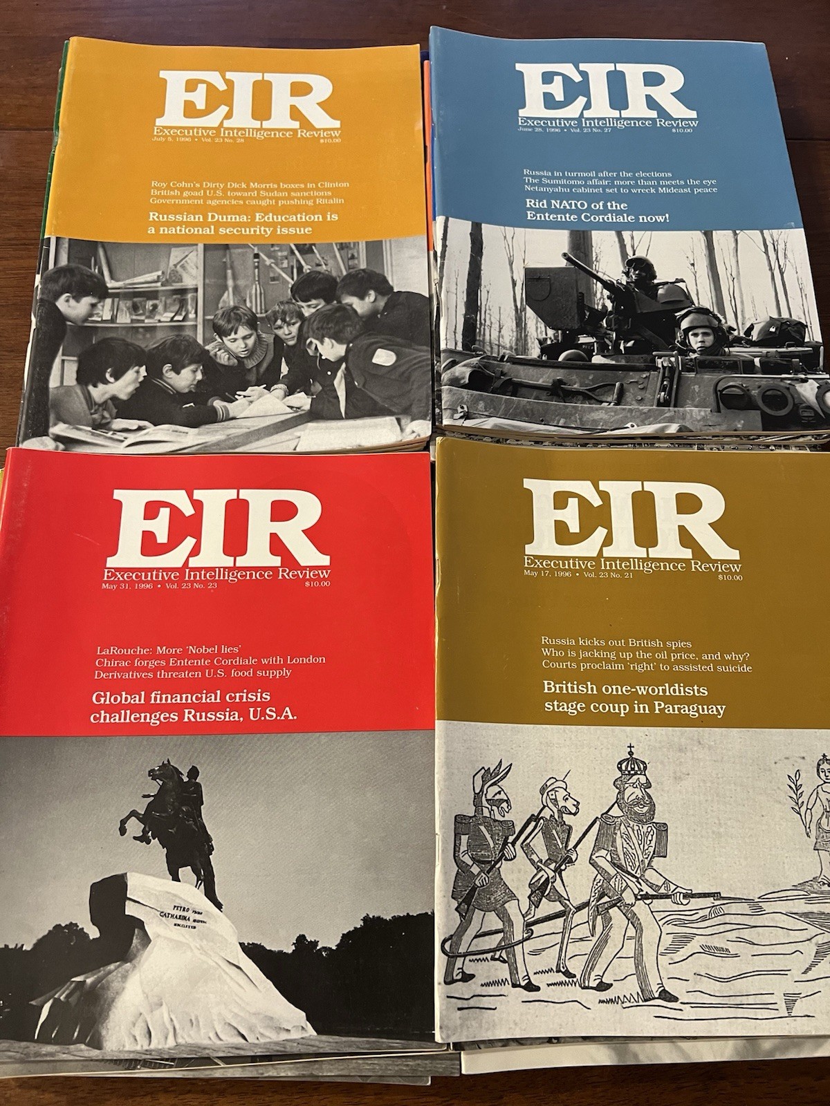 EIR Executive Intelligence Review 51 Issues 1996
