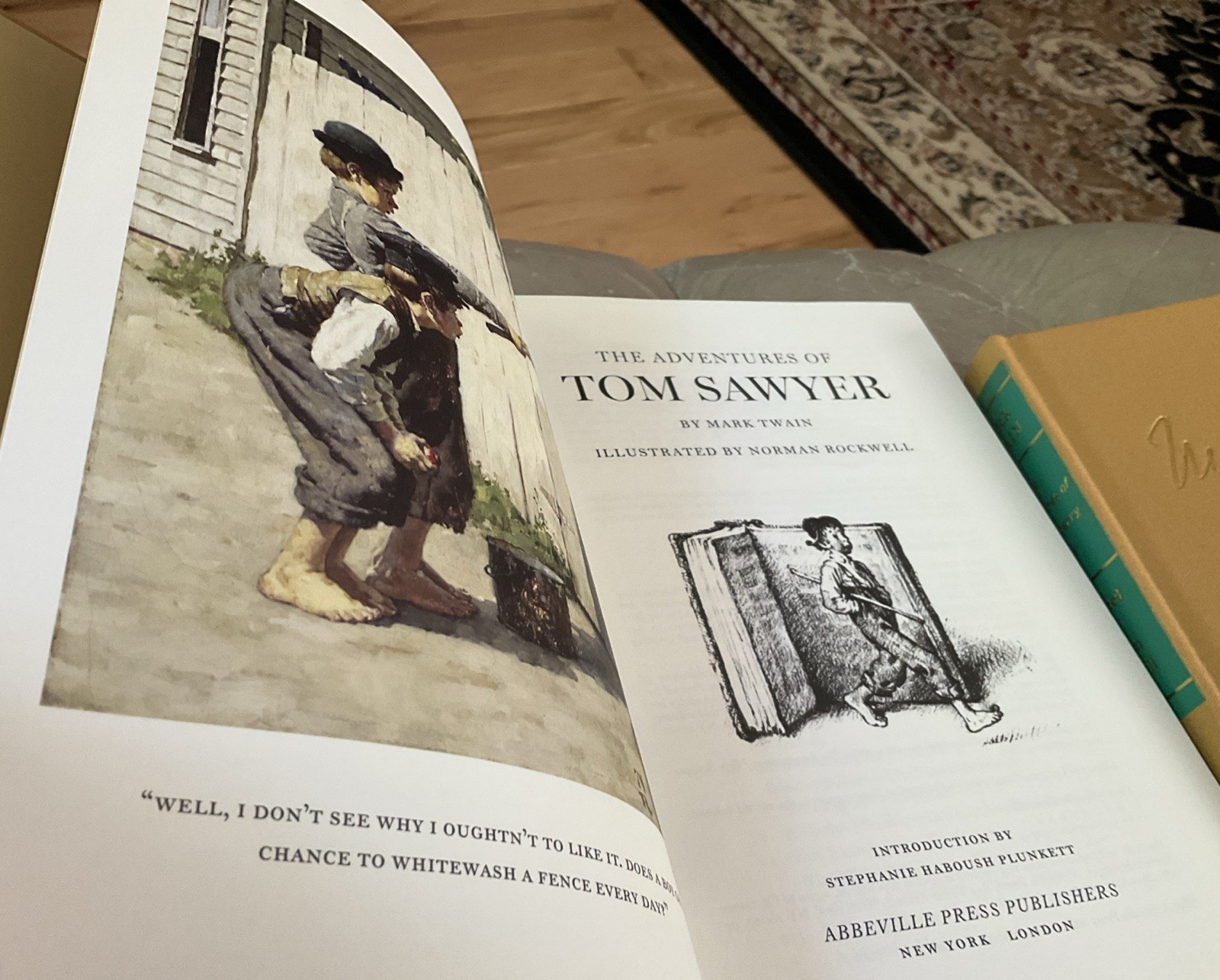 Mark Twain Boxed Set Tom Sawyer Huckleberry Finn Norman Rockwell Abbeville