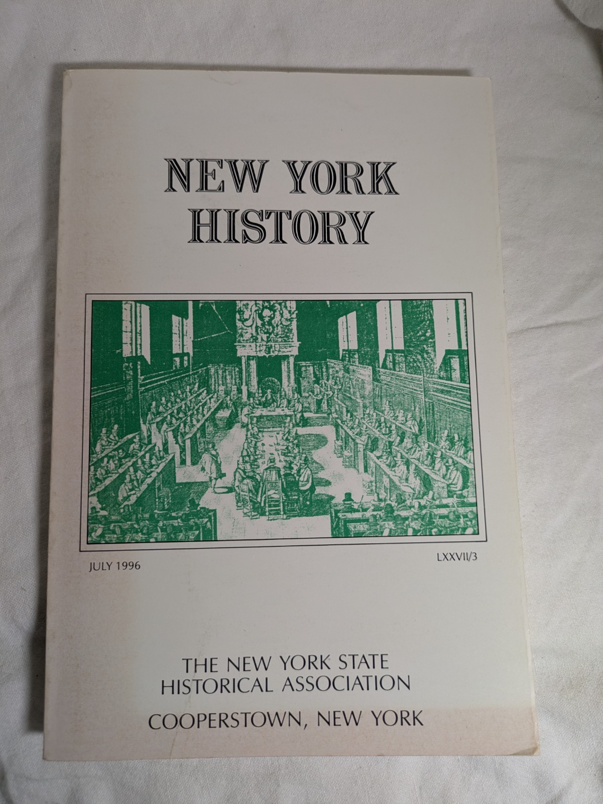NEW YORK HISTORY: July 1996 Quarterly Journal NY Historical Association *Vintage