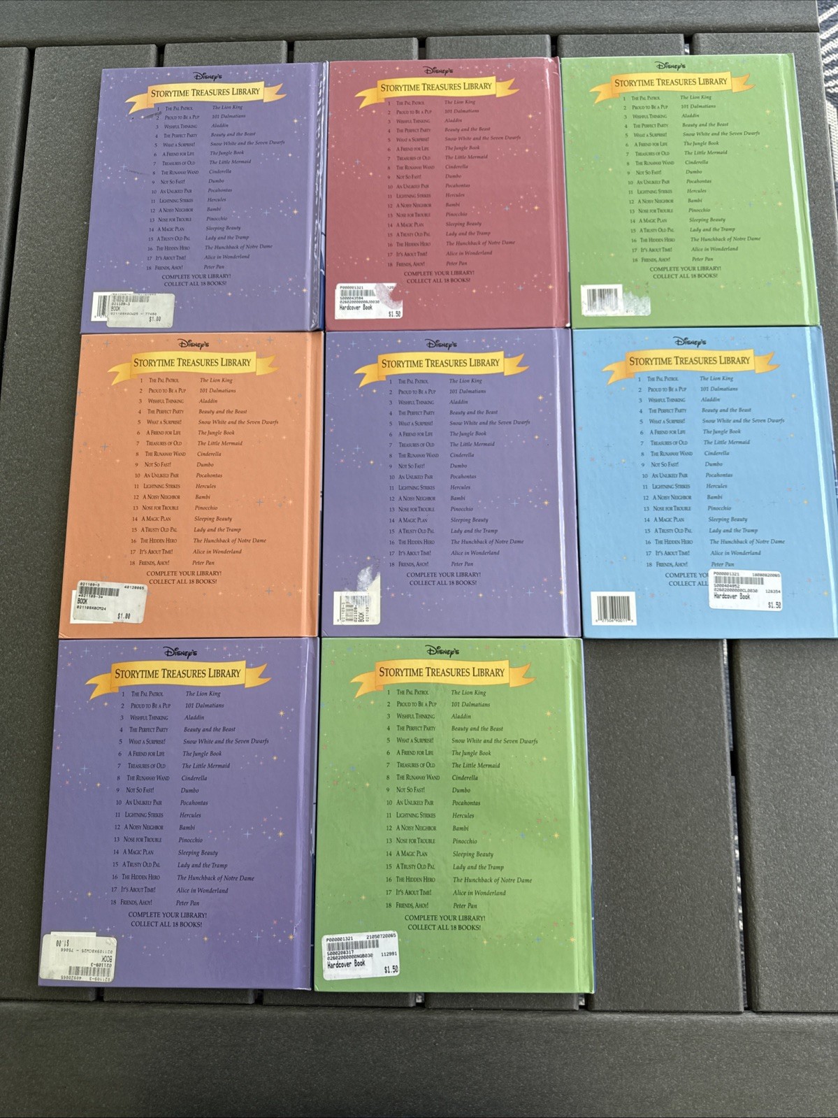 Disney’s Storytime Treasures Library Volumes 3,4,6,7,9,11,15,18 Titles In Pics