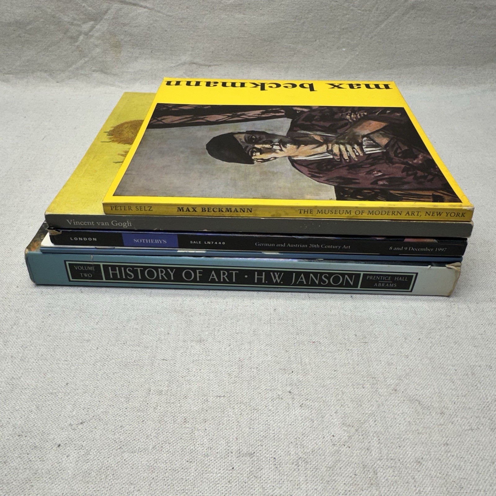 Lot Of 6 Vintage Art Books Catalog Max Beckmann Van Gogh Sotheby’s Janson MoMA