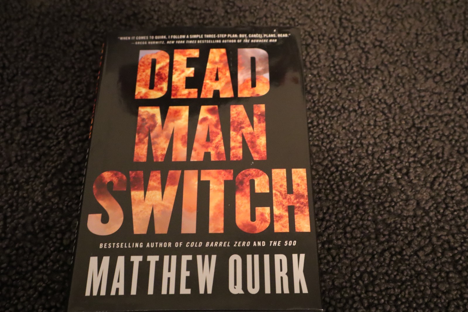 Dead Man Switch Matthew Quirk 2017 HBDJ 1st. Ed. Like New