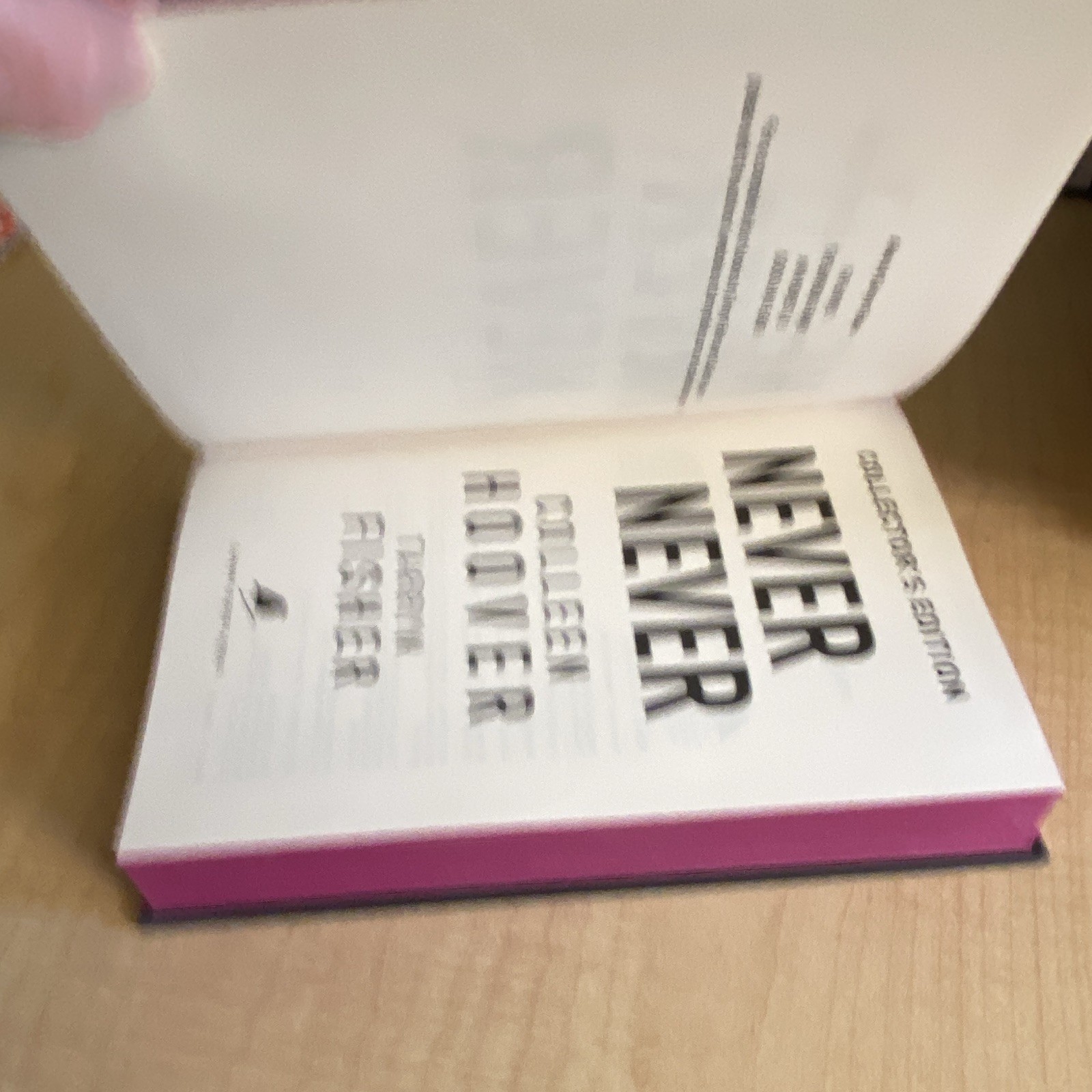 Never Never Collector’s Edition by Colleen Hoover & Tarryn Fisher, YA Fiction HC