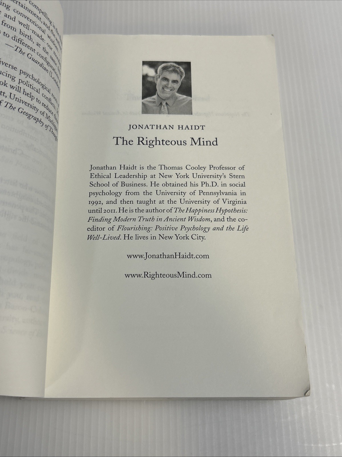 Righteous Mind Why Good People Are Divided by Politics Religion by J. Haidt PB