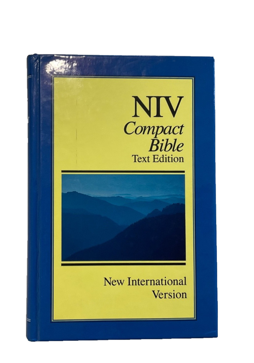 NIV Compact Text Bible 1990 First Printing Blue Hardcover 1984 NEW