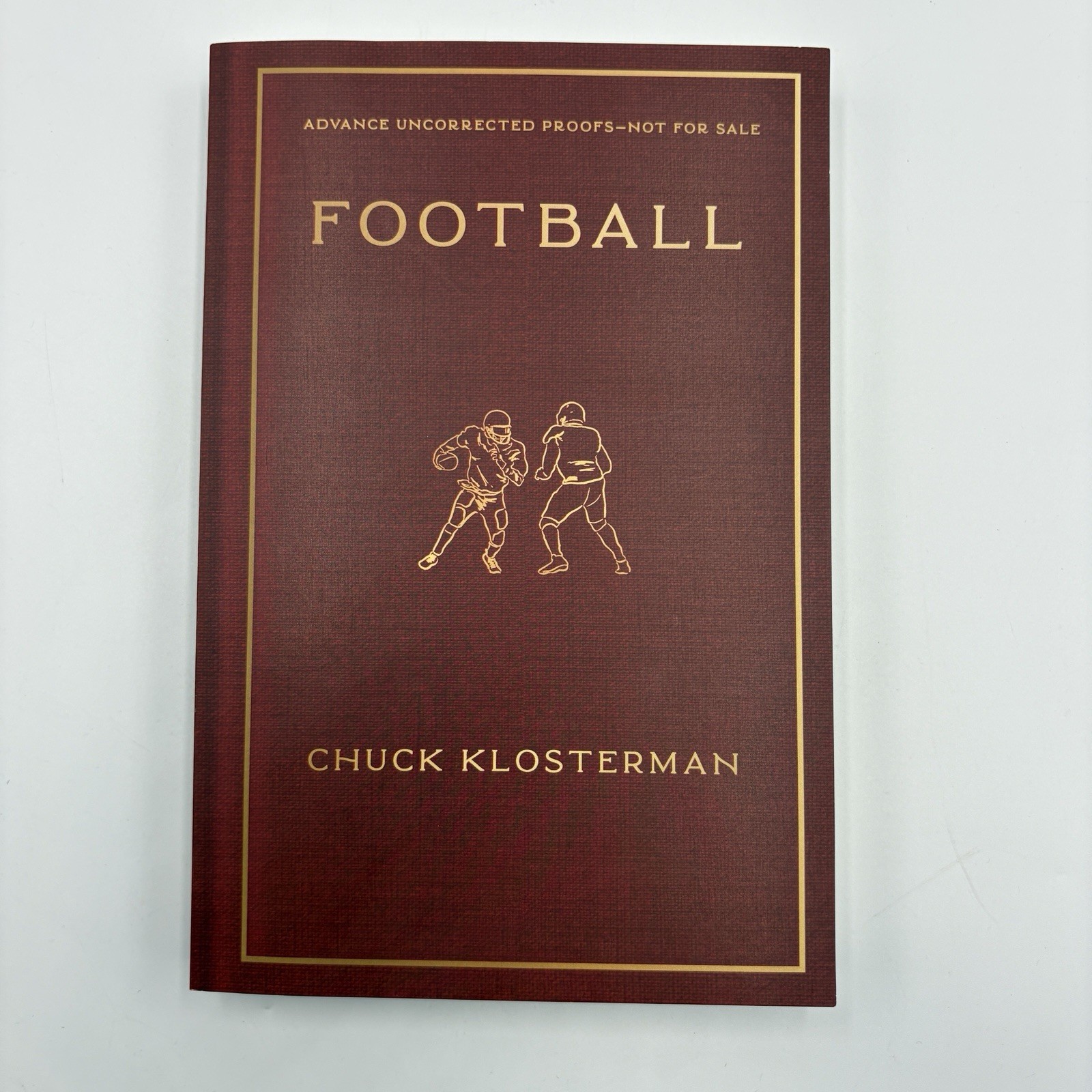Chuck Klosterman Football Advance Uncorrected Proof Paperback