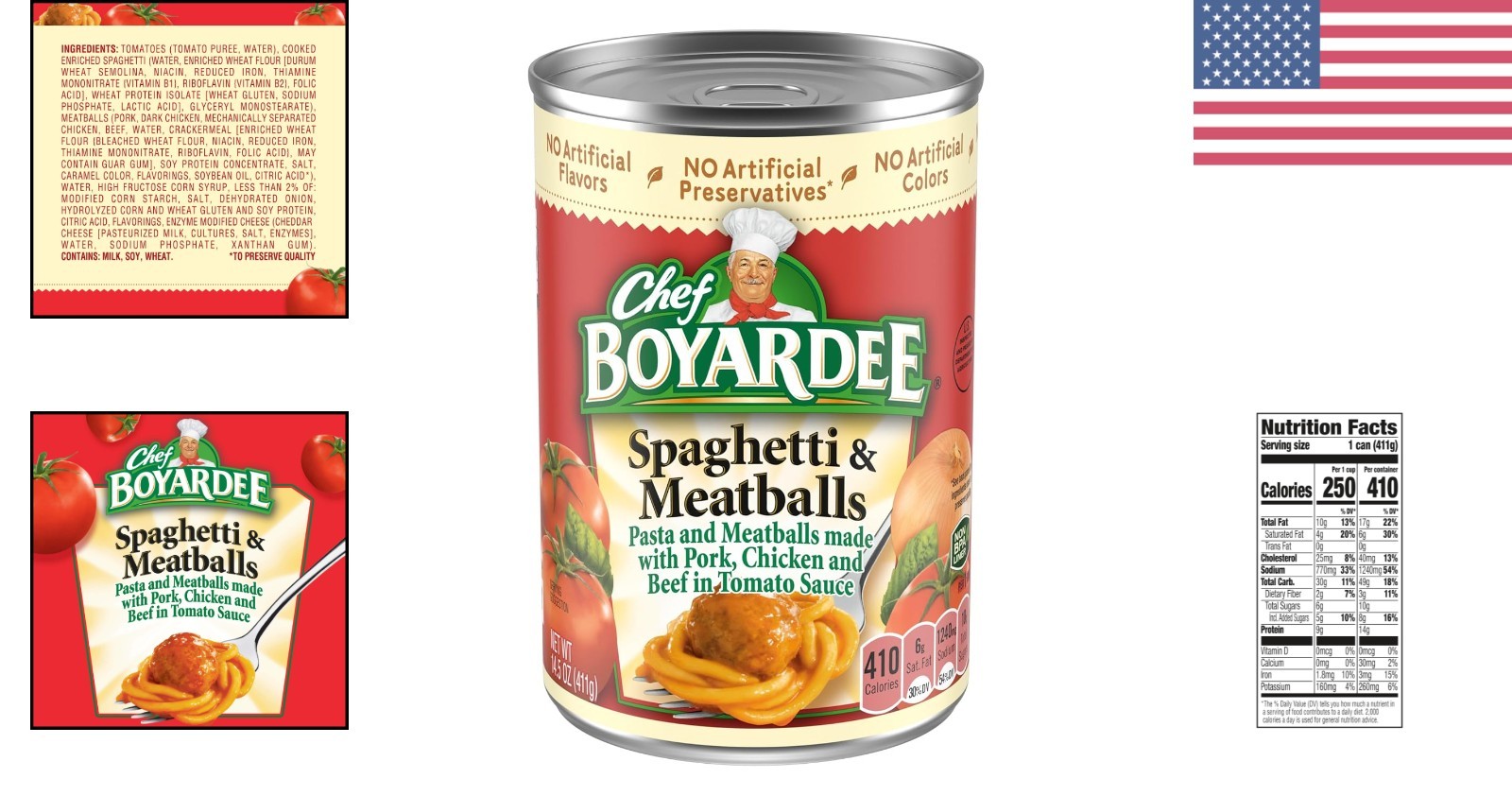 Delicious 14.5 oz Spaghetti & Meatballs – No Artificial Flavors or Preservatives