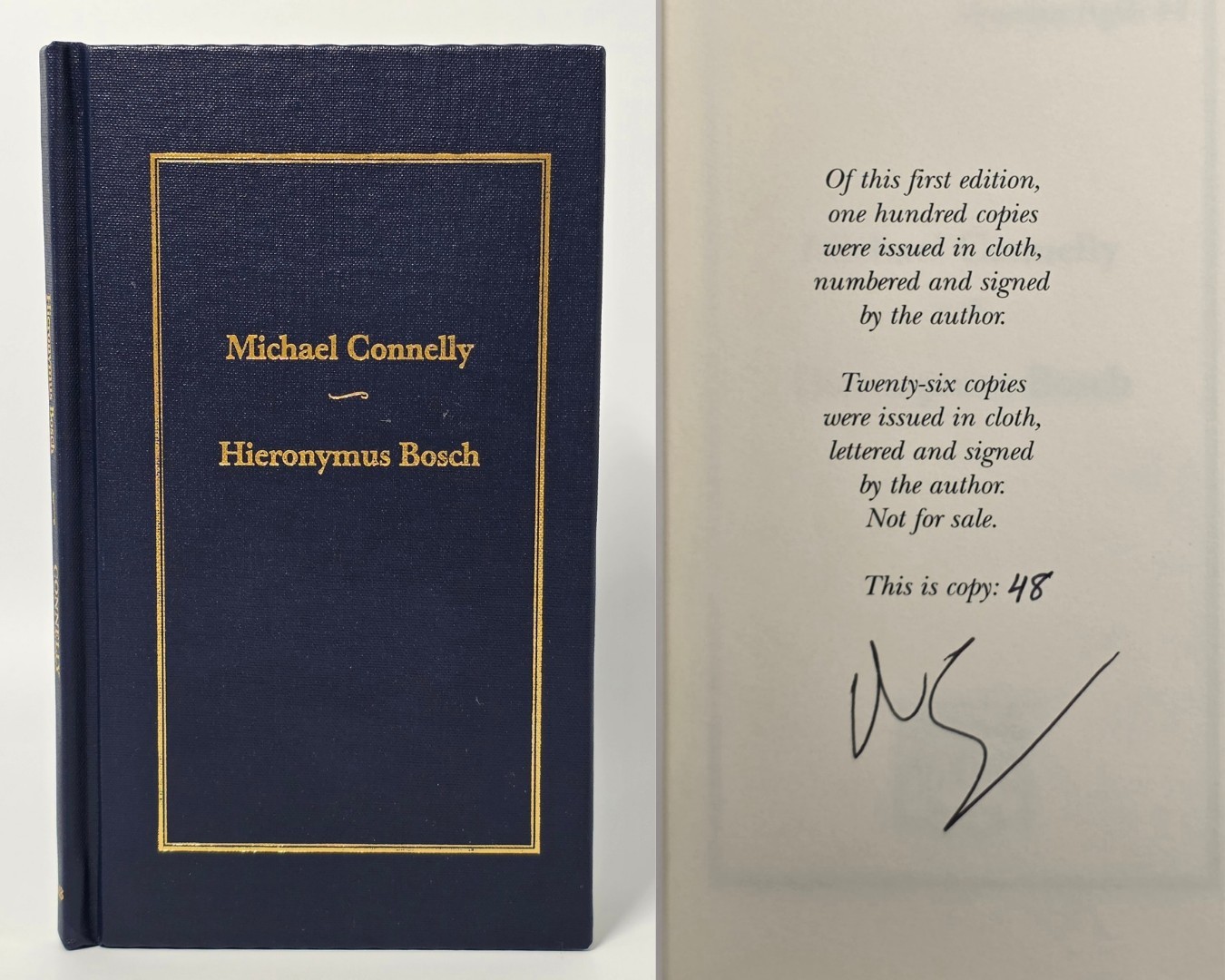 Michael Connelly SIGNED “Hieronymus Bosch” Mysterious Profile 1st Ed. LMTD 2007