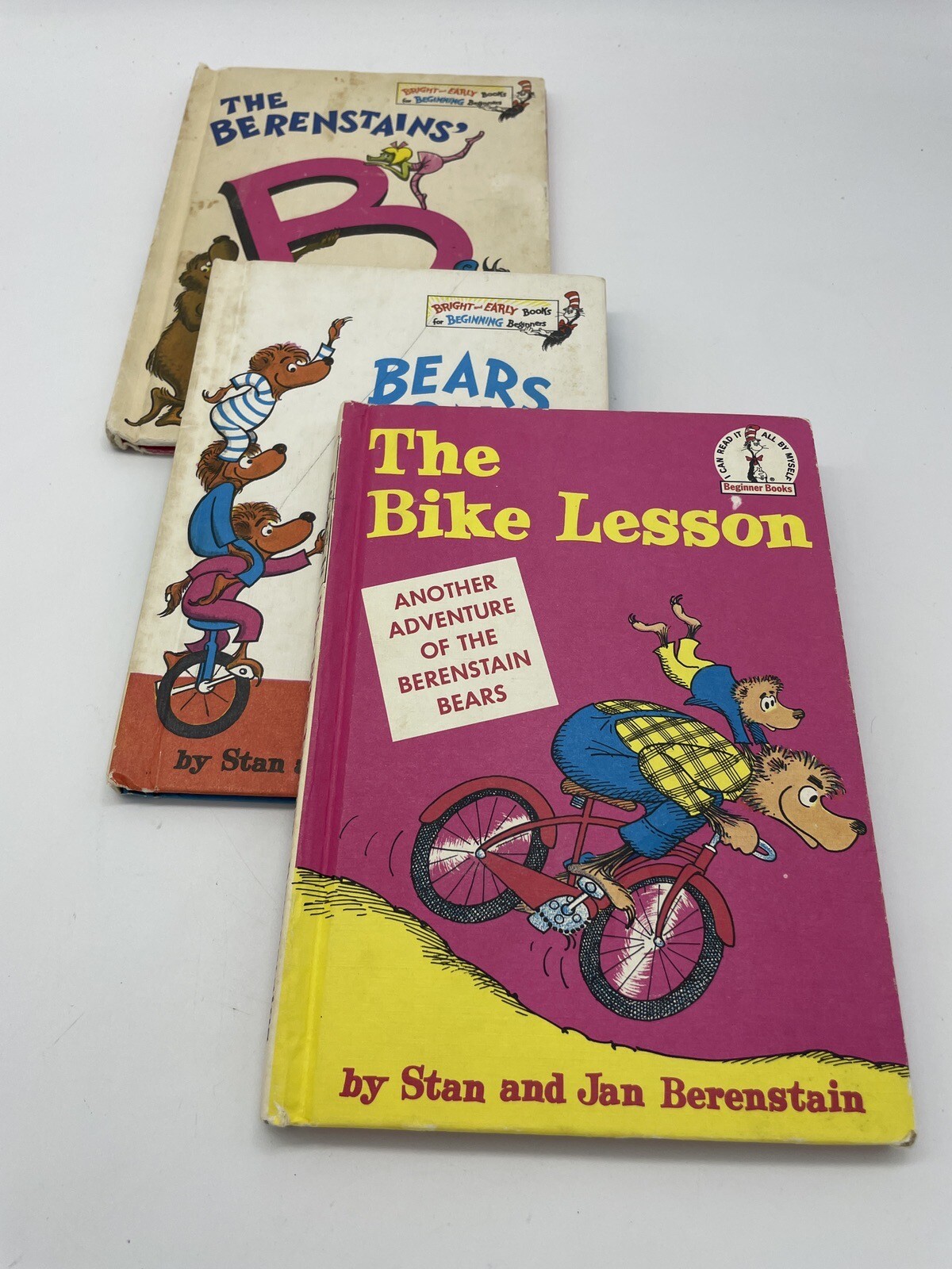 Lot of 3 Berenstain Books 1970’s: Bears on Wheels, B Book, The Bike Lesson