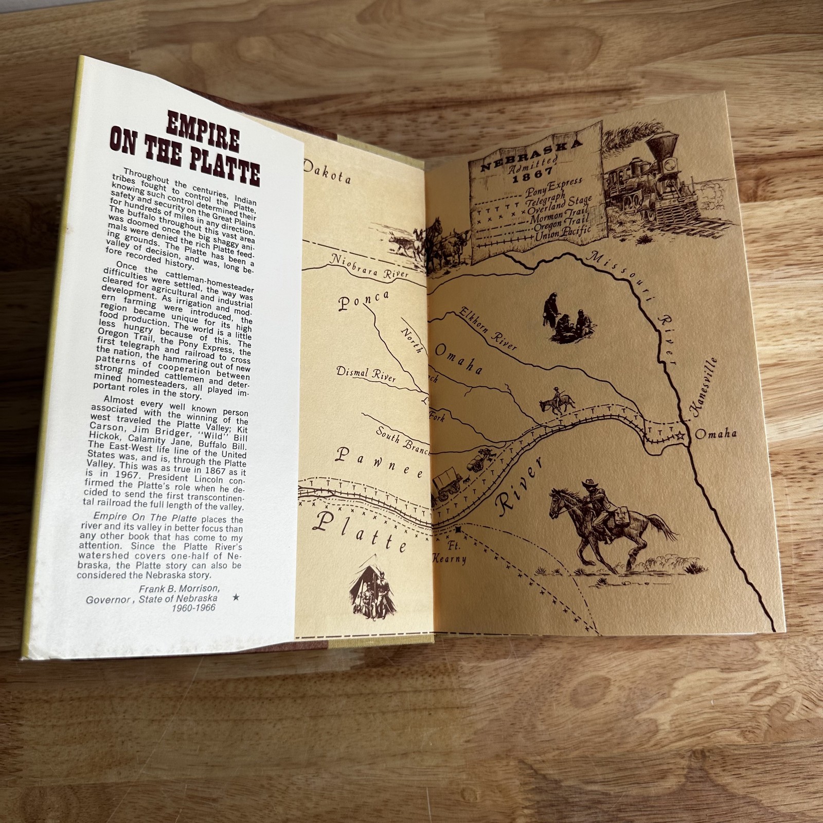 Empire on the Platte by Richard Crabb 1967 First Edition Signed & Inscribed