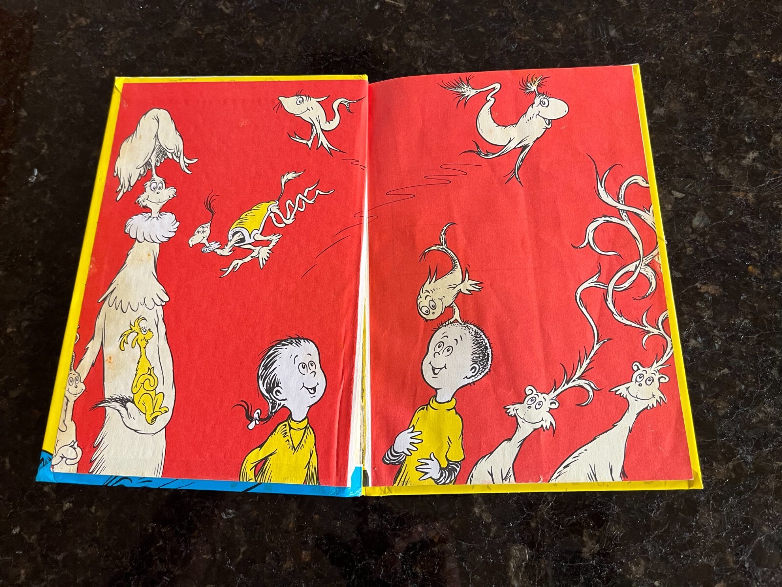 One Fish Two Fish Red blue fish Dr. Seuss Beginner Book Hardcover #3 6.25″x8.75″