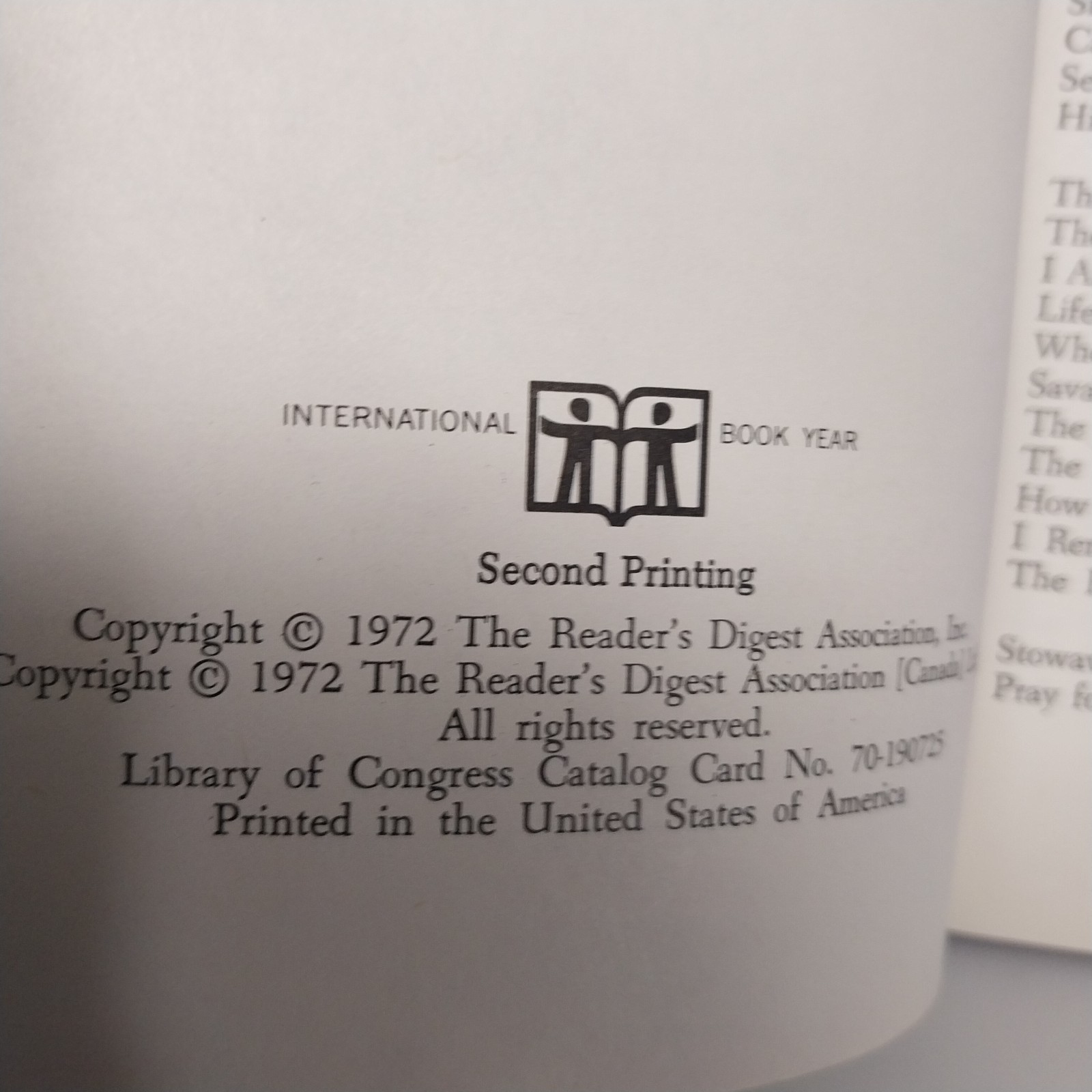 Reader’s Digest 50th Anniversary Treasury 1972 Hardcover