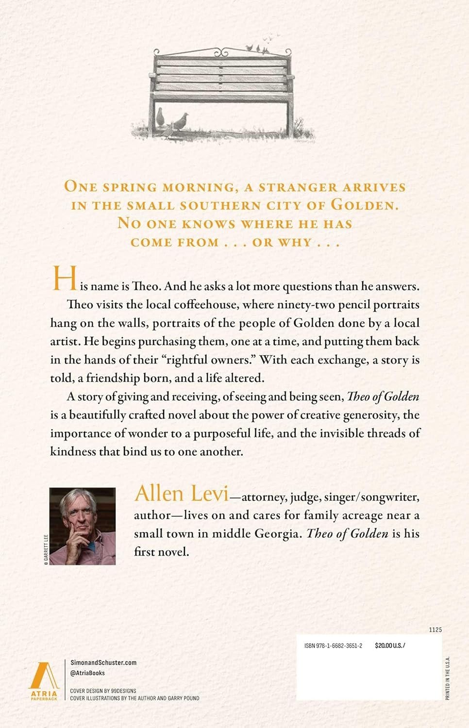 Theo of Golden by Allen Levi Paperback Fiction Novel English Book 2025 NYT Bests