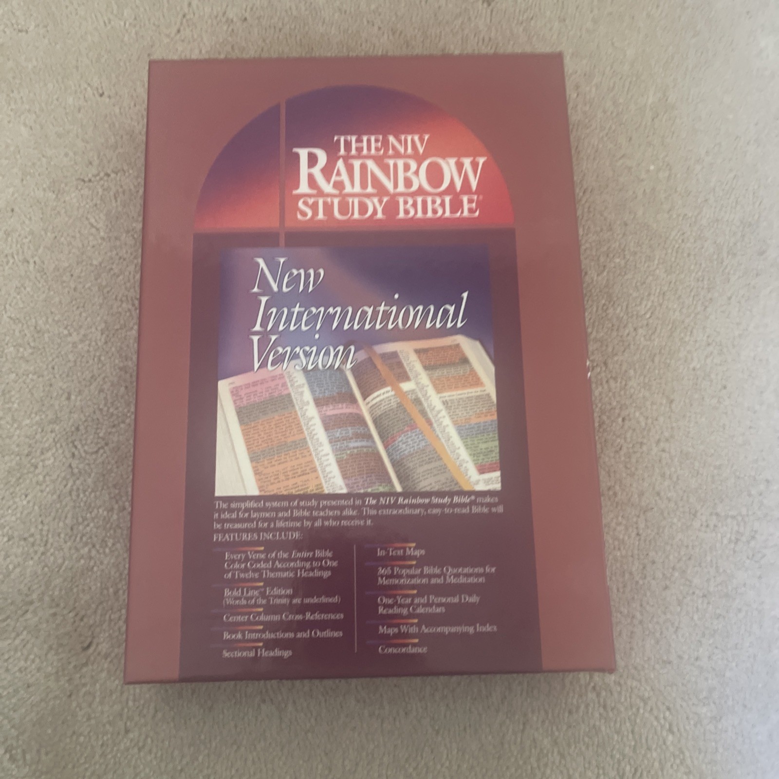 Rainbow Study Bible New International Version NIV Imitation Leather Bold Ln NEW