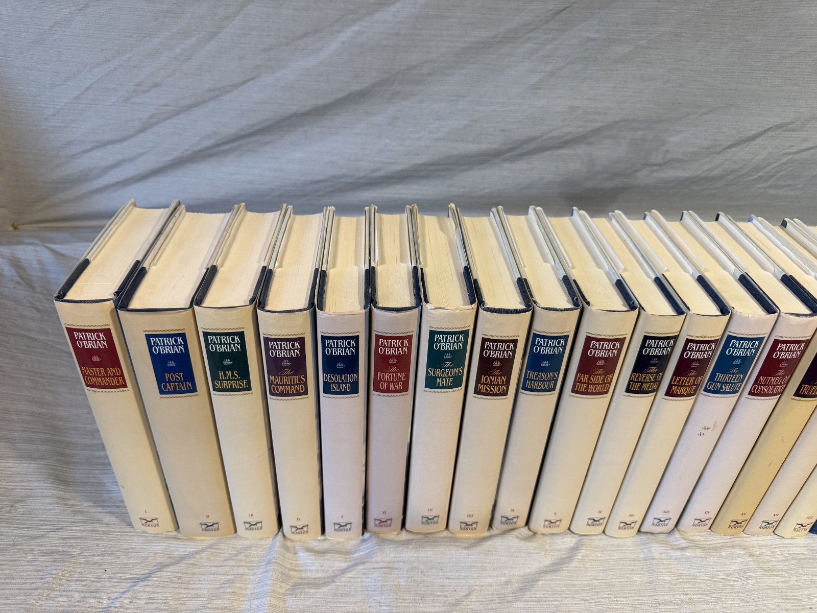 Patrick O’Brian Aubrey Maturin Complete 21 Volume Set HC/DJ Norton Fine