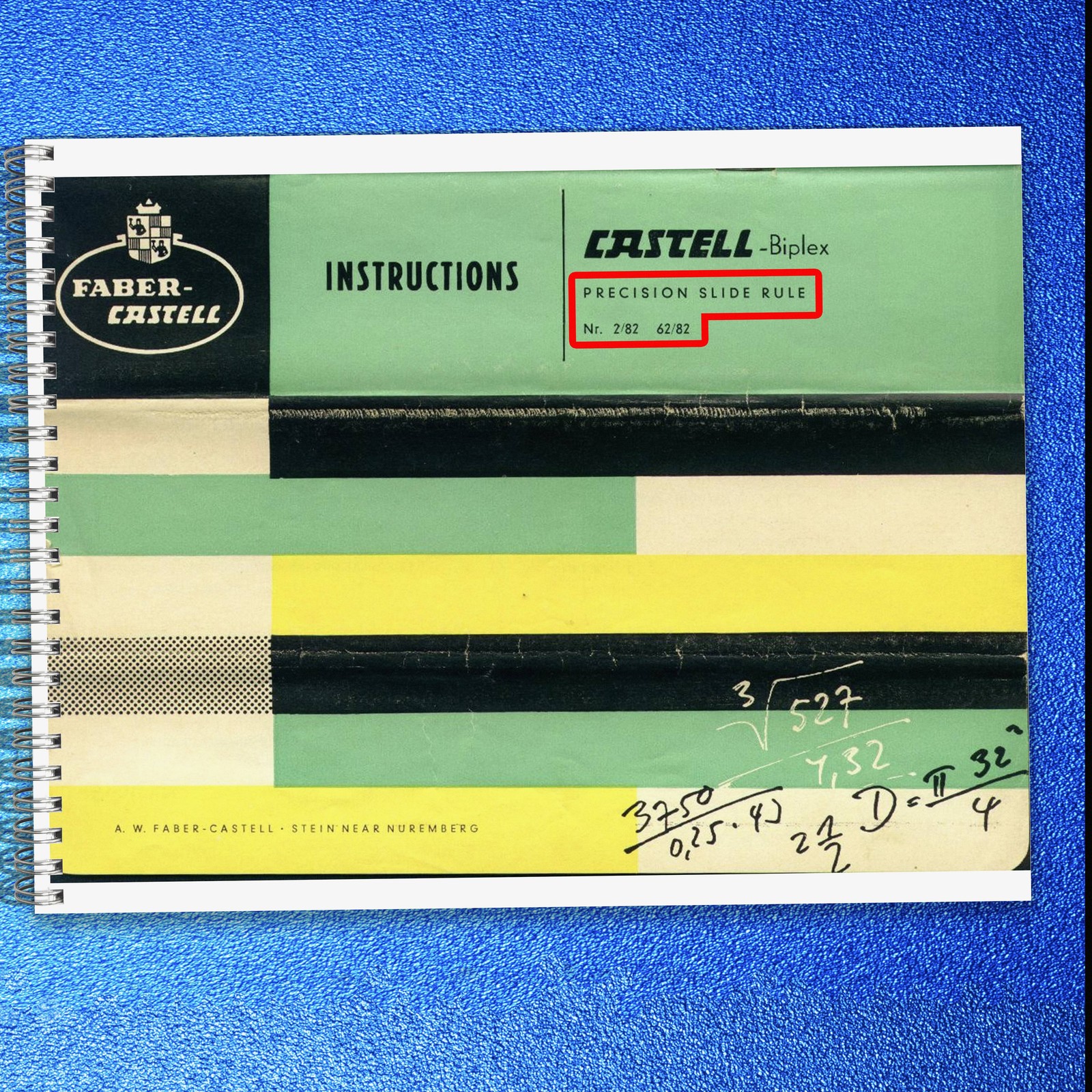 FABER-CASTELL 2/82N Instruction Manual – WIRE BIND – TOUGH COVERS