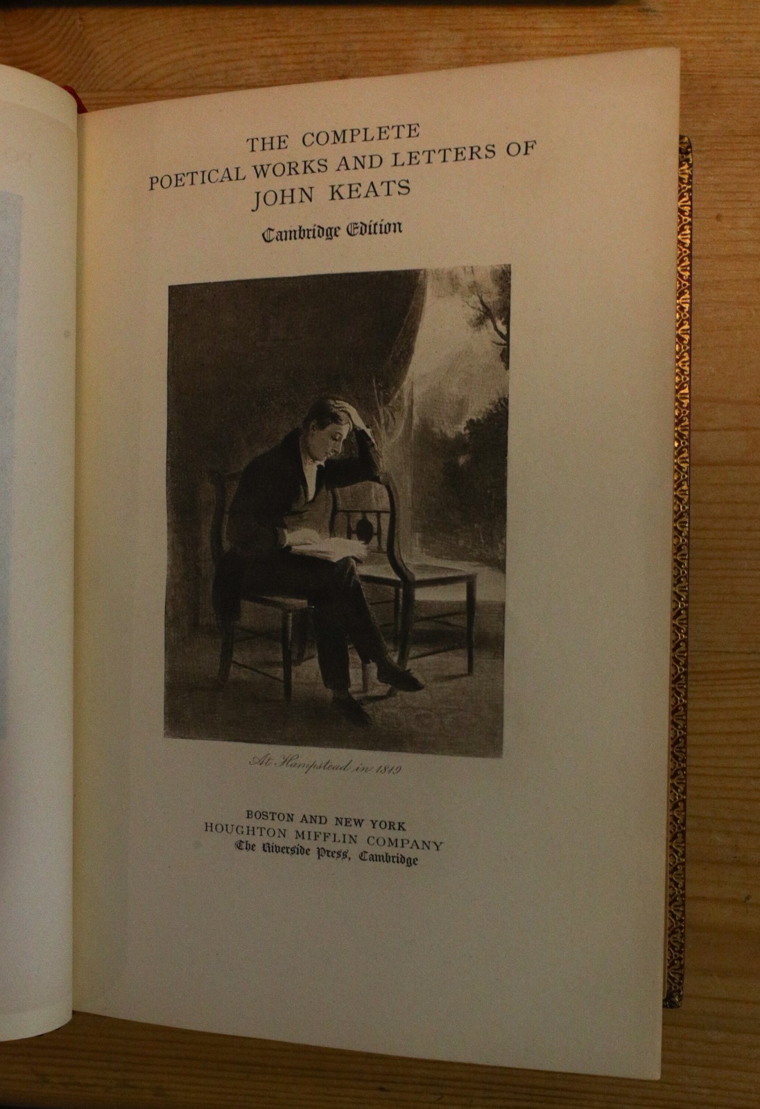 [SH13] 1899 Fine Leather Binding by Zucker Gilt. Keats Poetical Works & Letters