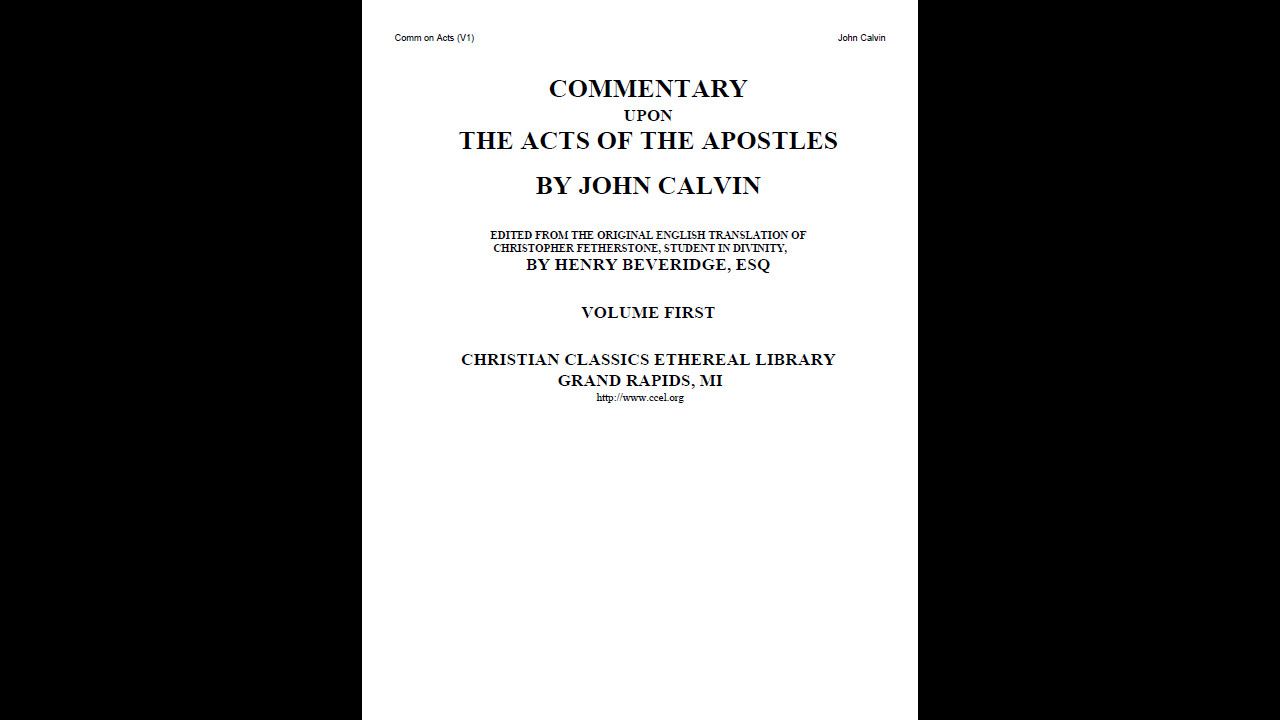 The Works of John Calvin – Bible Commentary Library (PDF E-Book Set) on CD-ROM