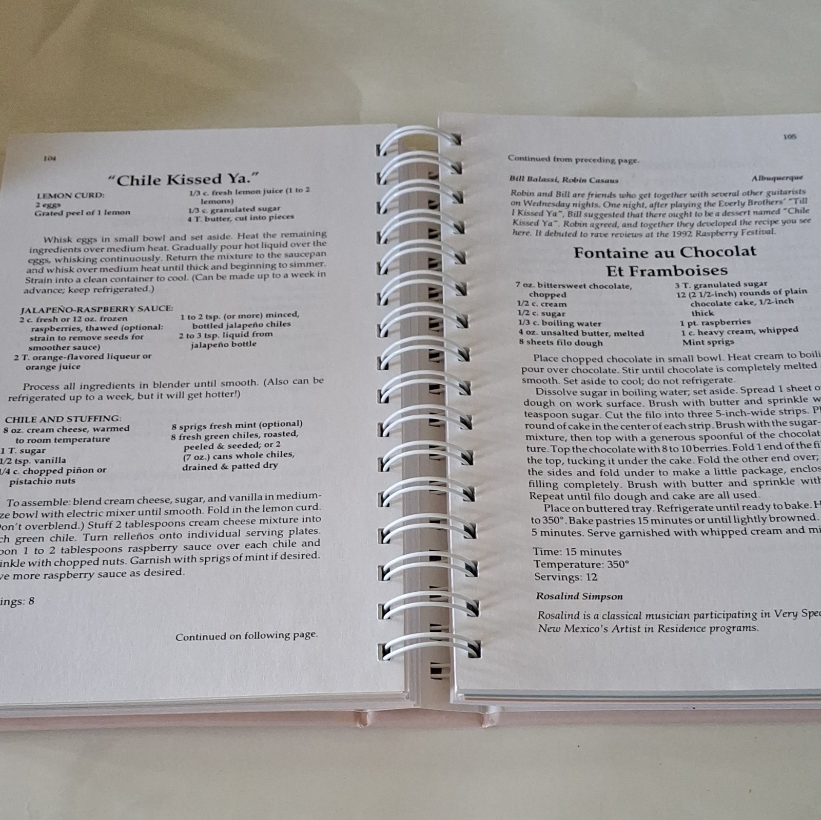 The Very Special Raspberry Cookbook Spiral Bound 1st Printing 1993
