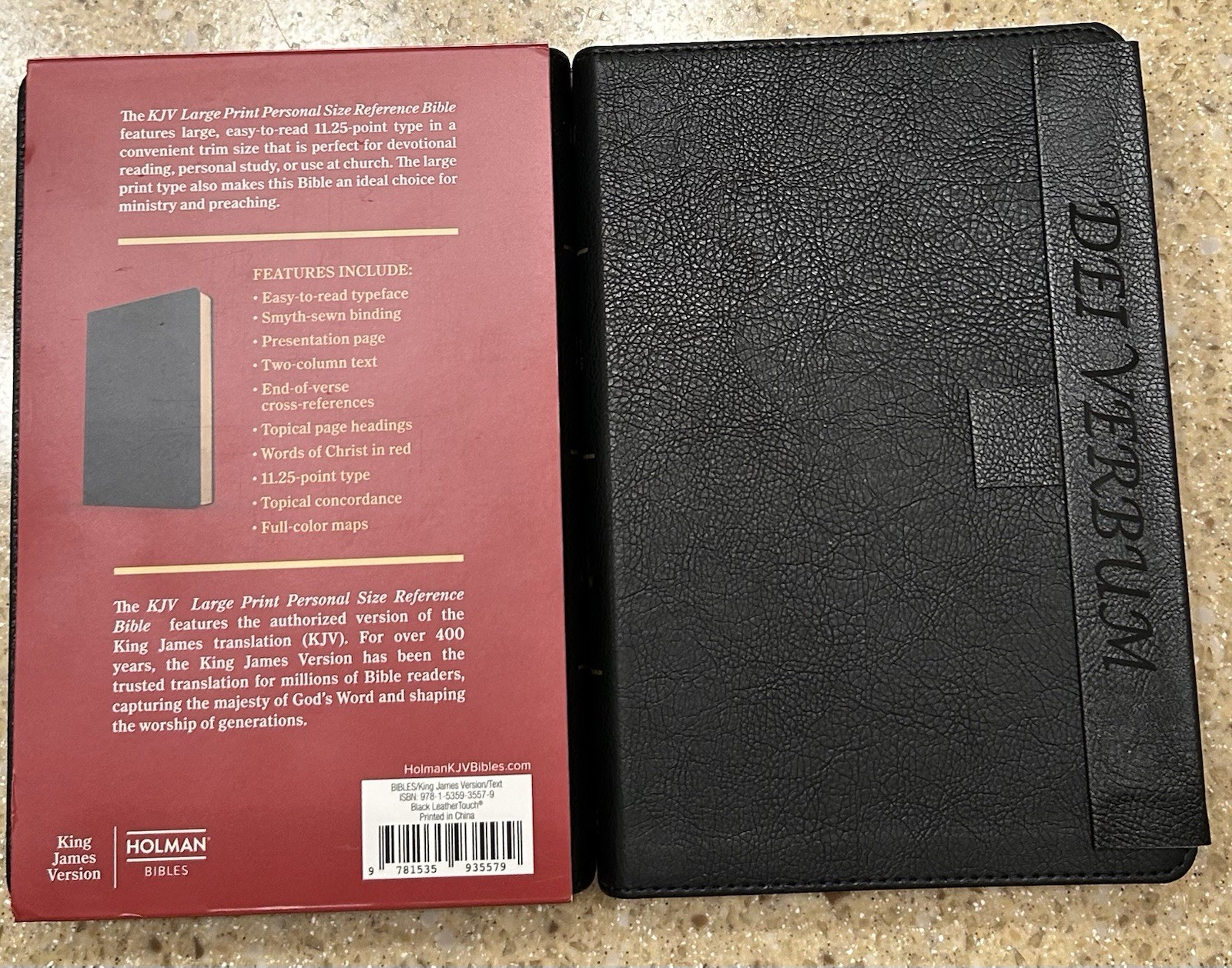 KJV MAGNETIC CLOSURE LARGE PRINT(11.25 Pt) Dei Verbum ENGRAVED Leathersoft Bible