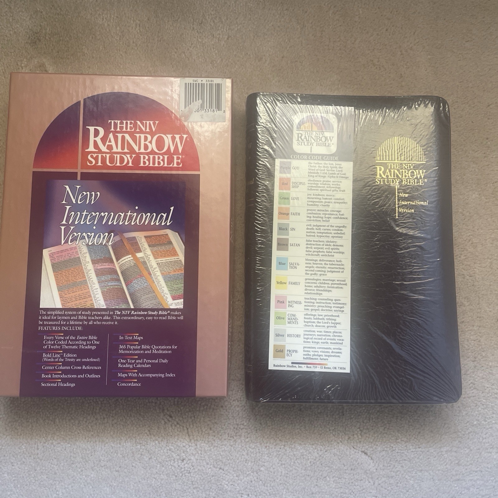 Rainbow Study Bible New International Version NIV Bonded Leather Bold line NEW