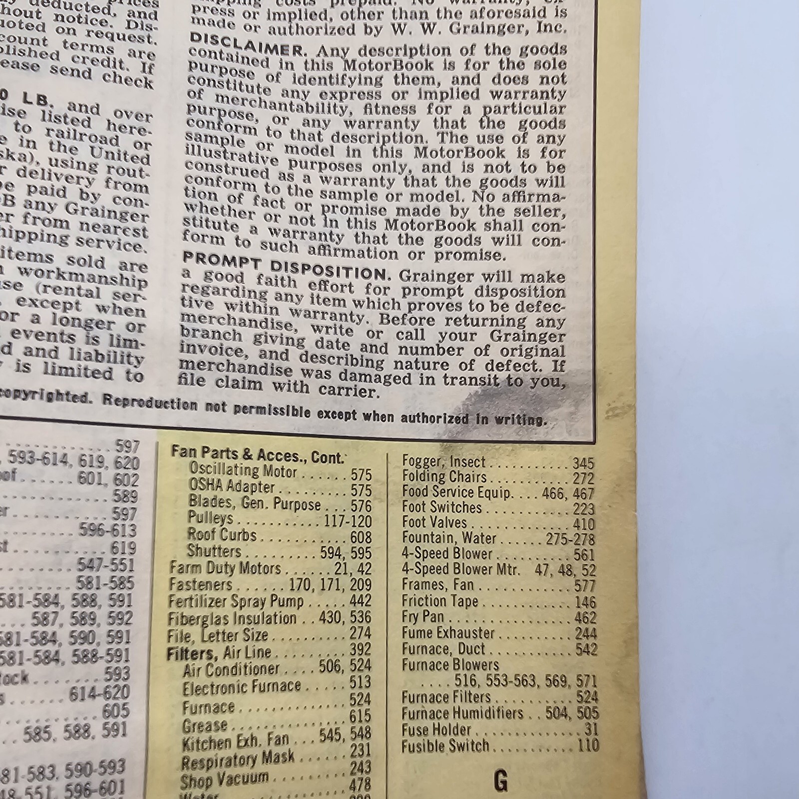 Grainger’s Summer 1975 Wholesale Net Price Motorbook No. 342 Greensboro, NC VTG