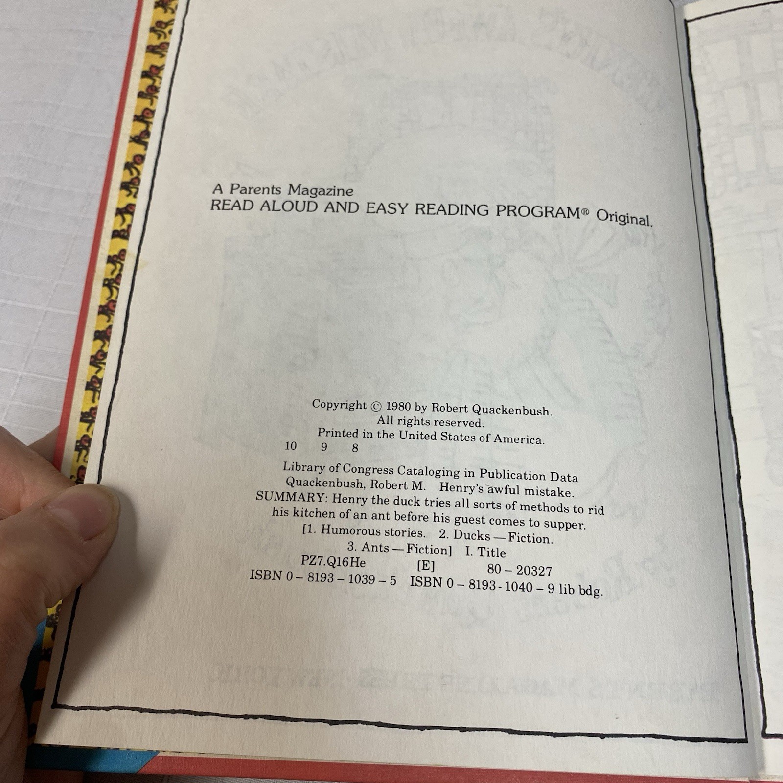 Henry’s Awful Mistake by Robert M. Quackenbush