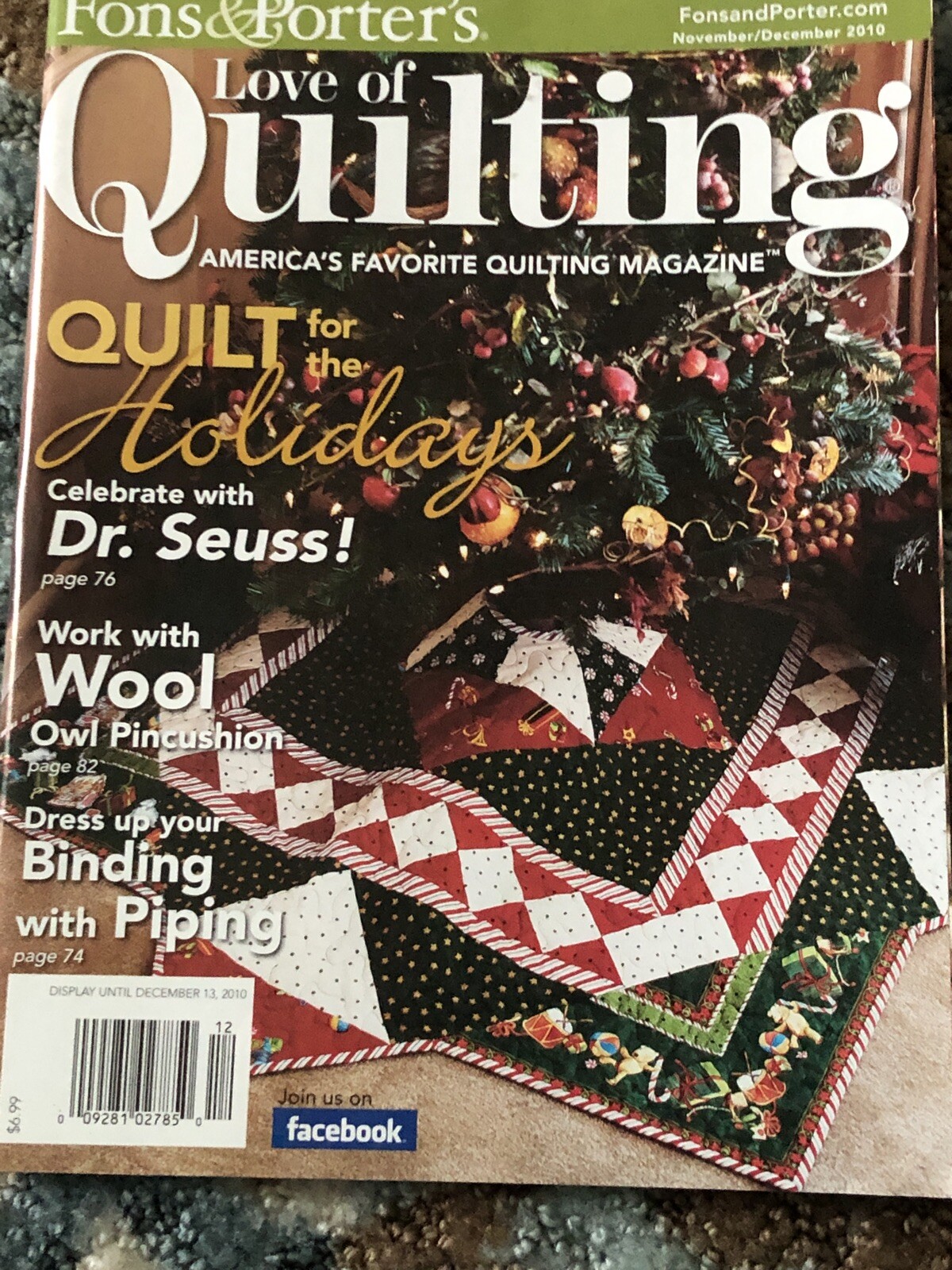 Fons & Porter’s Love of Quilting Magazine ~ Nov/Dec 2010 ~ Quilt for Holidays