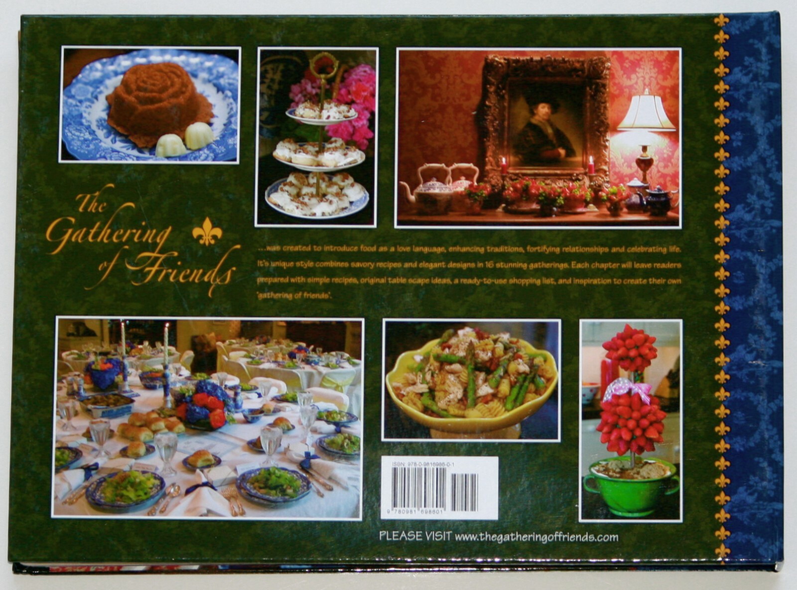 Gathering of Friends 207 Pages Entertaining & Cookbook w/ Color Pictures Vol 1