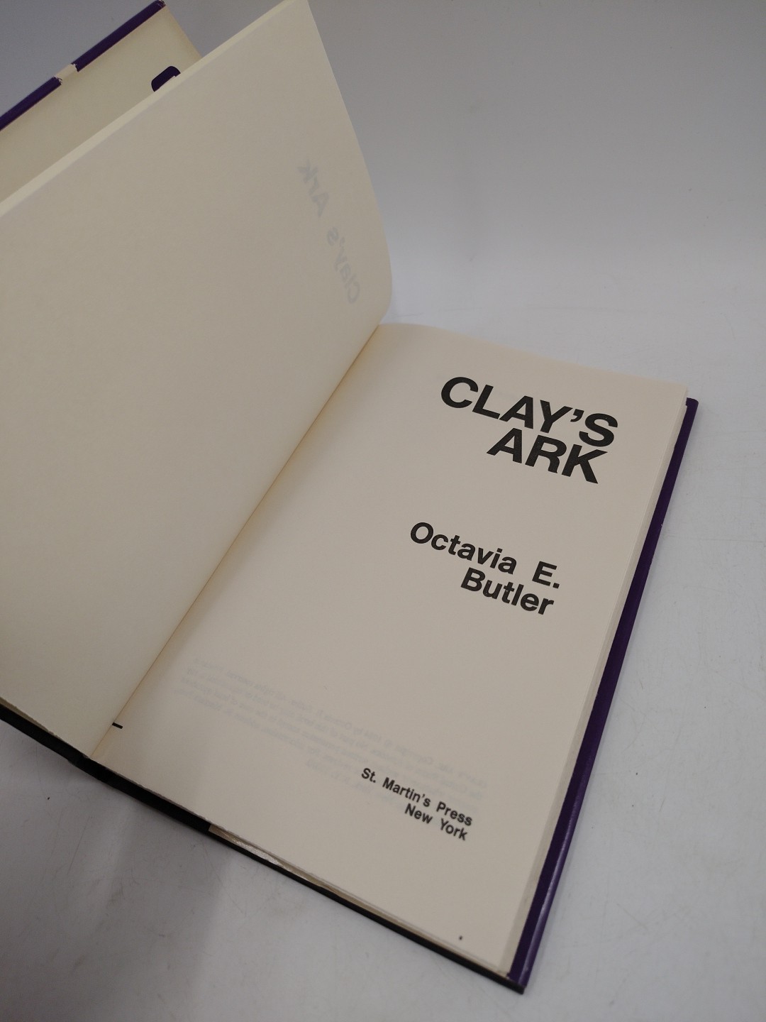 Clay’s Ark by Octavia E. Butler 1st BCE Edition O41 1984 HC/DJ Patternist VG