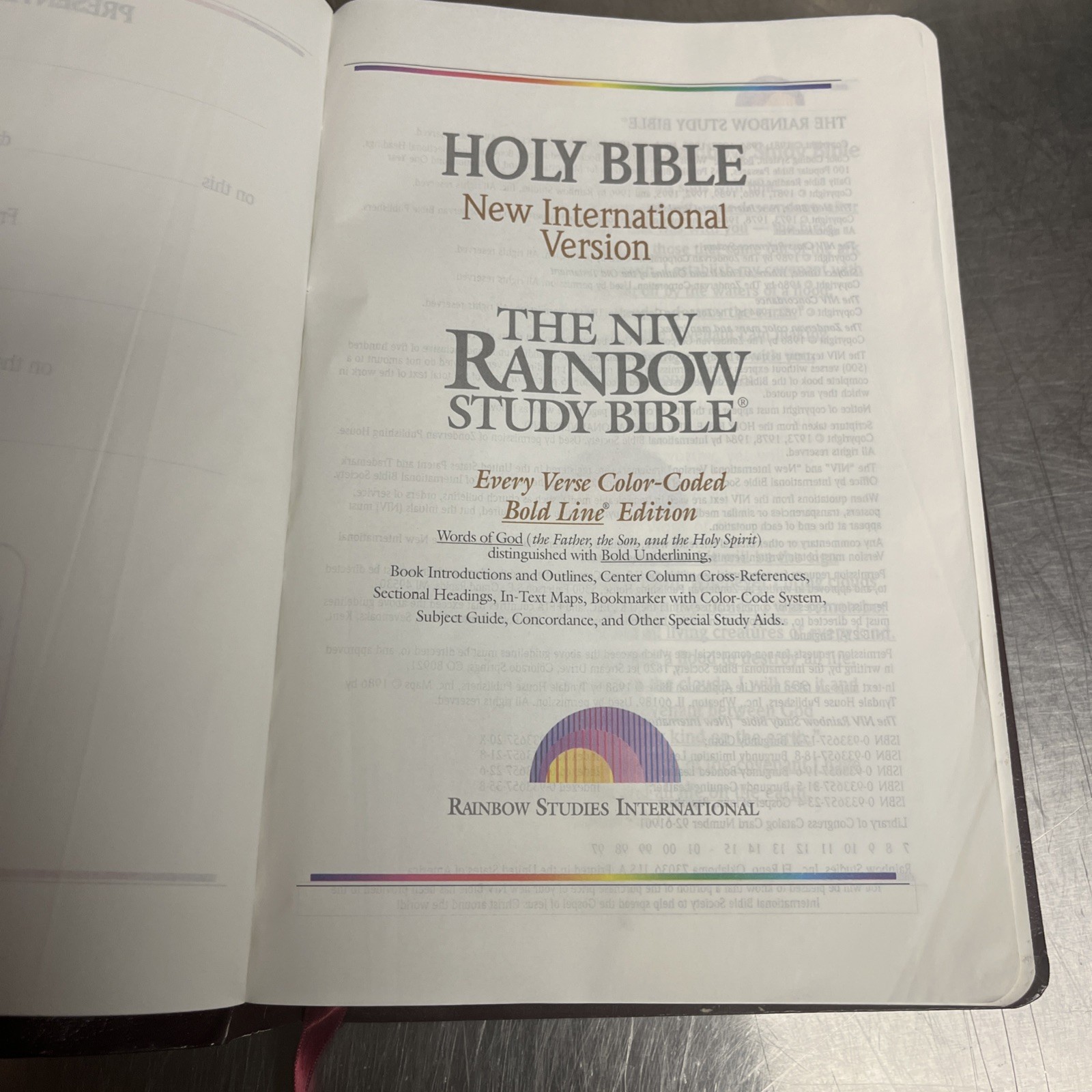 The NIV Rainbow Study Bible Bold Line Edition Illustrated English