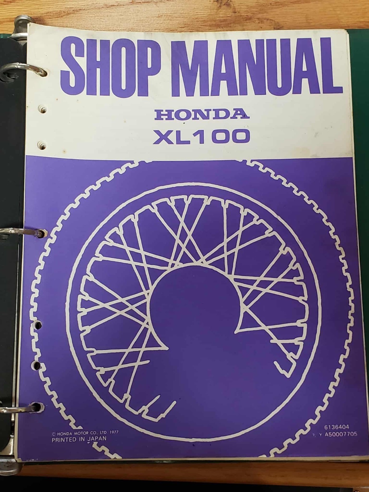 OEM HONDA 1977 XL100 SERVICE MANUAL