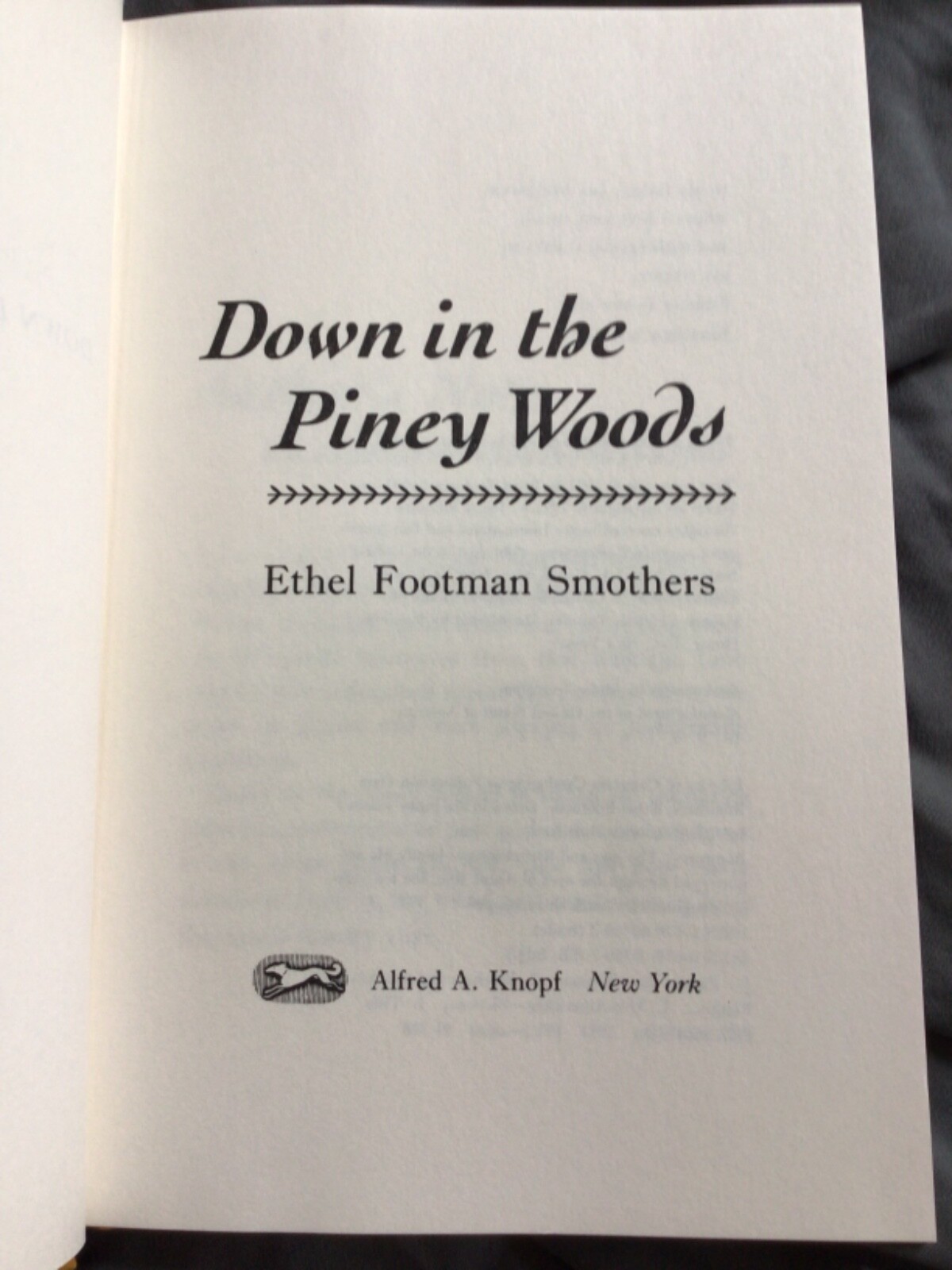 *Signed* Down in the Piney Woods by Ethel Footman Smothers (1992, Hardcover)