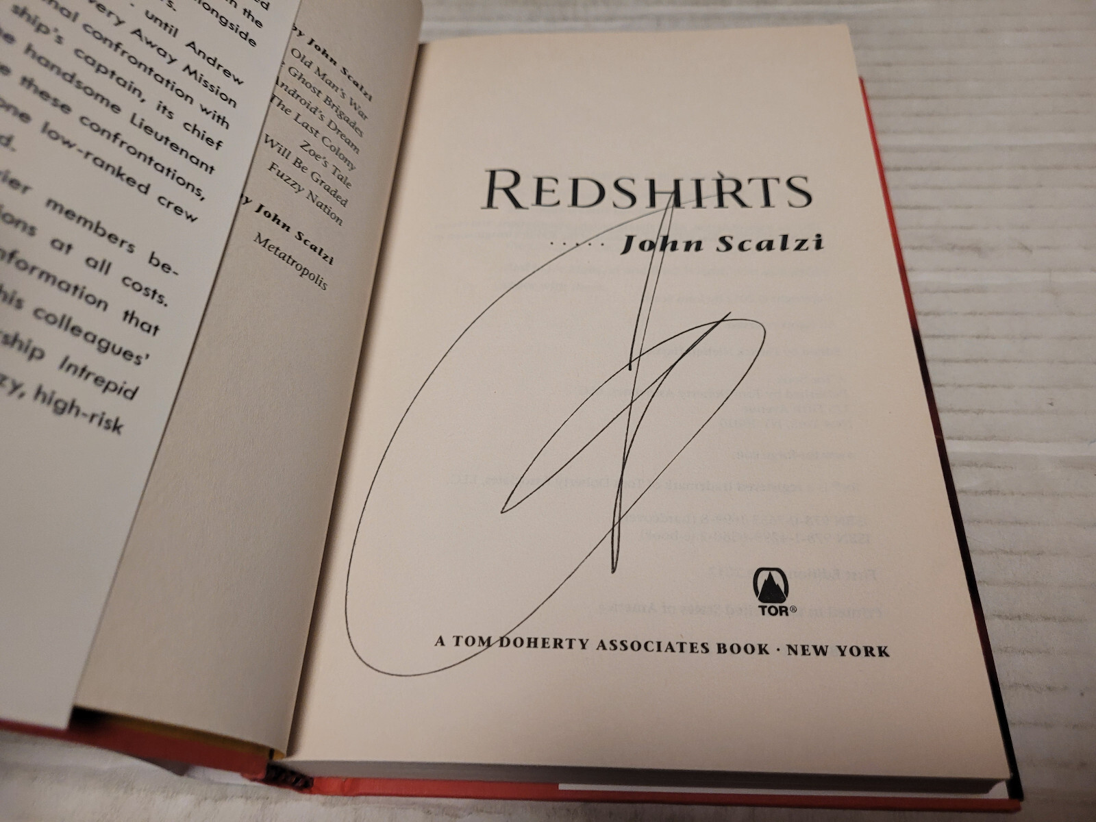 Redshirts : A Novel with Three Codas by John Scalzi (2012, HC) SIGNED 1st/1st
