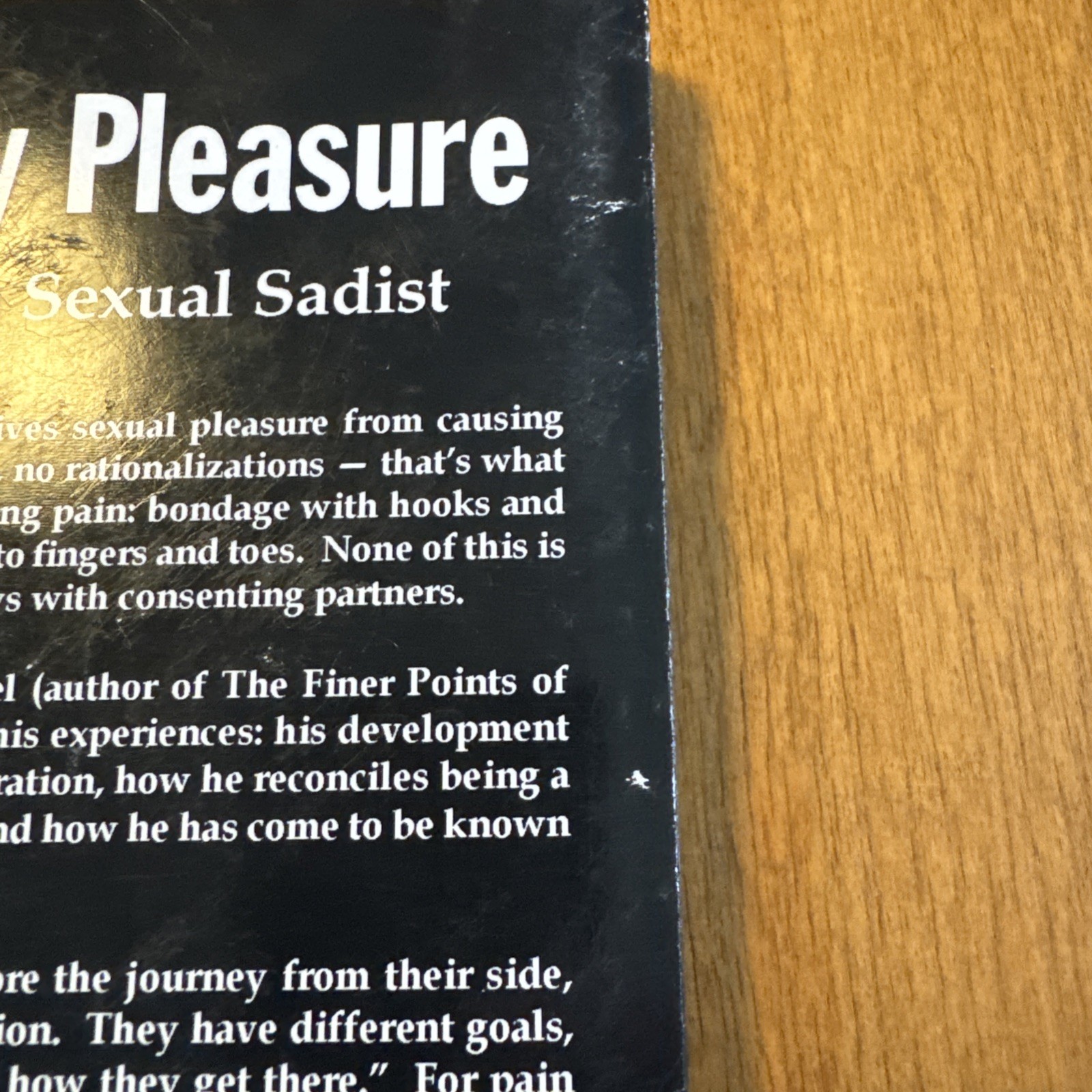 YOUR PAIN, MY PLEASURE: INSIDE THE MIND OF A SEXUAL SADIST By Fifthangel SIGNED
