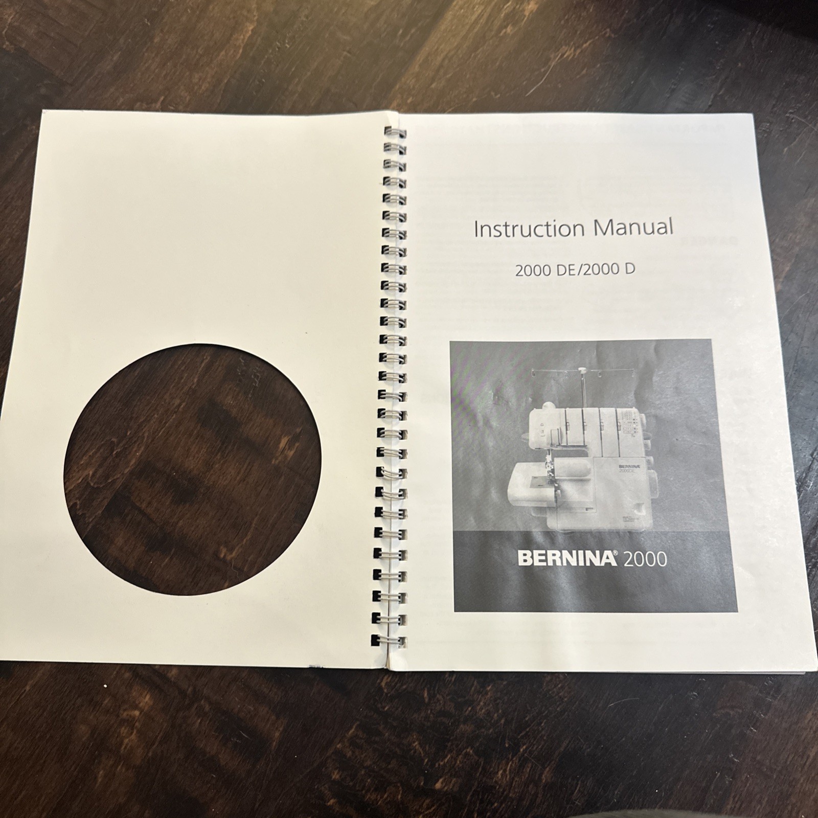 BERNINA 2000 Sewing Machine Instruction Manual Spiral Bound ORIGINAL PRINT