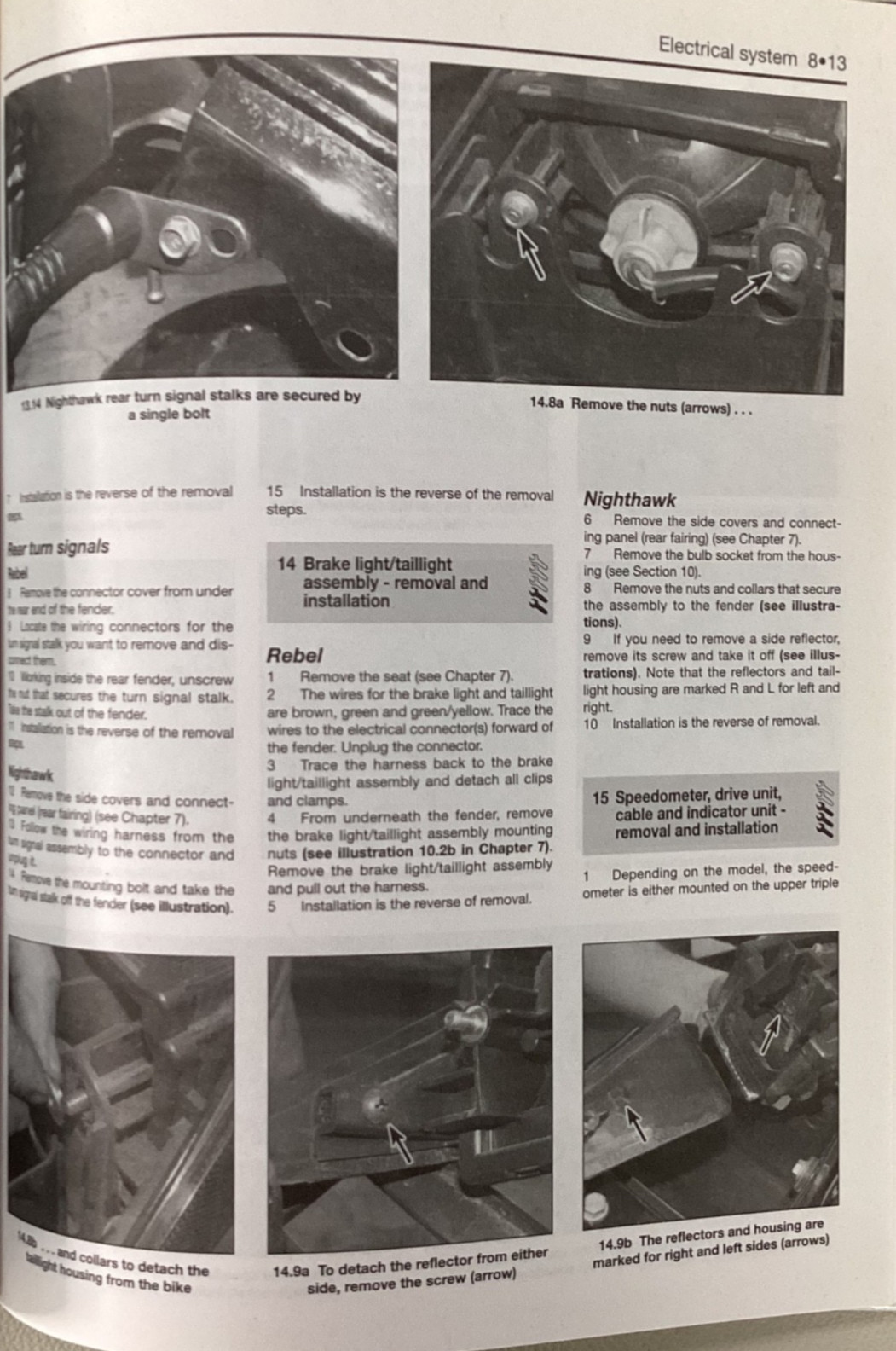 HONDA CMX250 REBEL & CB250 NIGHTHAWK TWINS ’85-’09 Repair Manual – VERY GOOD