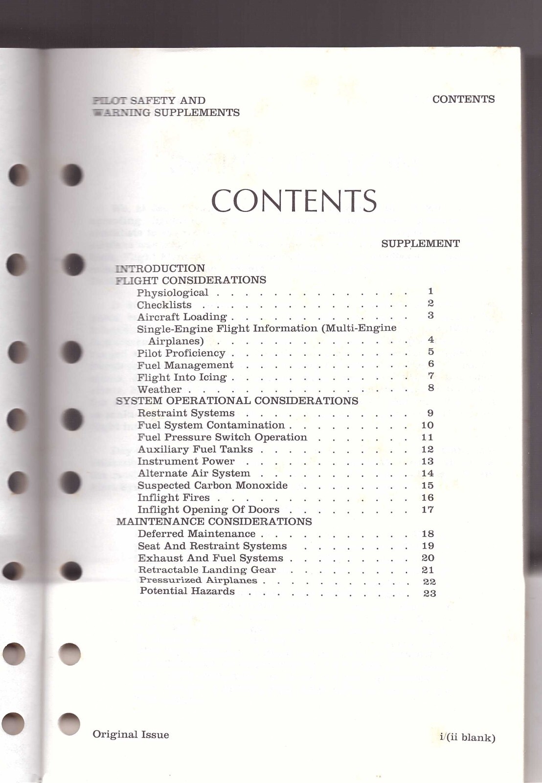 ReferenceBook: Pilot Safety and Warning Suppliments (P-378)