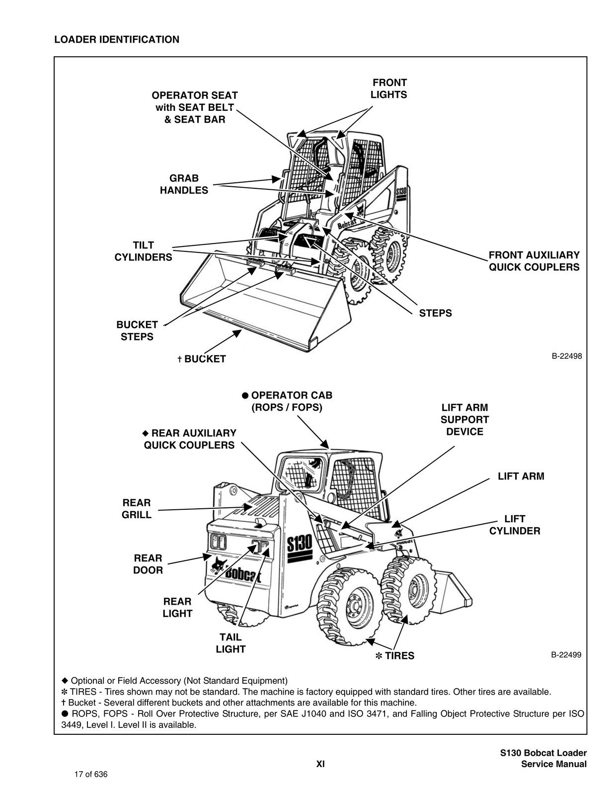 BOBCAT S130 Loader SN 524611001 and up Service Manual , BOUND, COVERS, FOLDOUTS