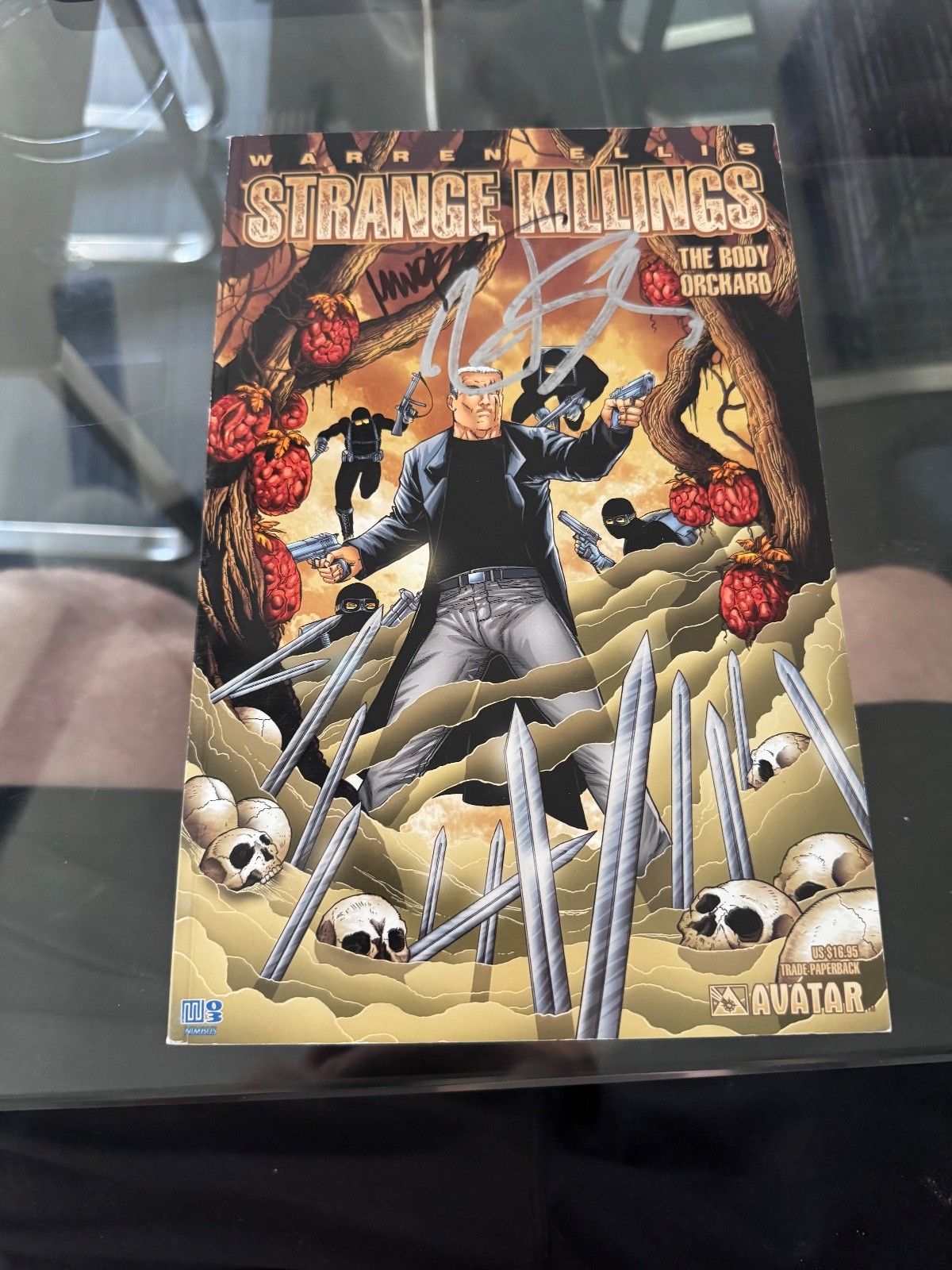 Strange Killings The Body Orchard TPB (2003, Avatar Press) Warren Ellis SIGNED