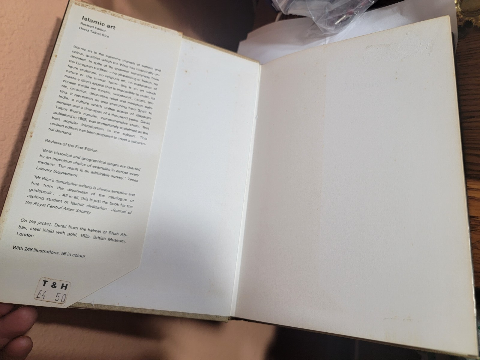 Islamic Art, David Talbot Rice, Published 1965 Revised 1975, HC Great Condition